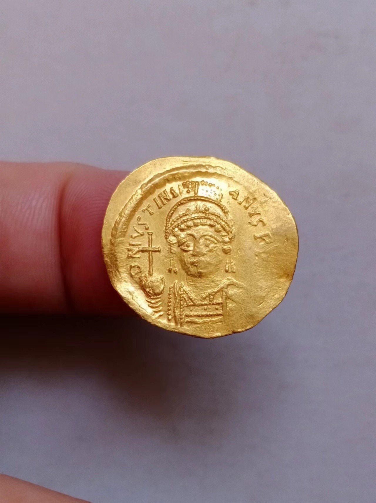 熊太乐钱币拍卖第1场 东罗马拜占庭皇帝查士丁尼一世索利多金币 