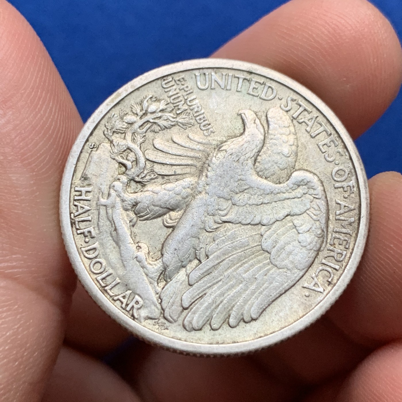 《竞宝斋》第190场-周日，周一 2场 (全场包邮) 美国1943-S行走女神半圆银币 图案完整磨损少的不容易