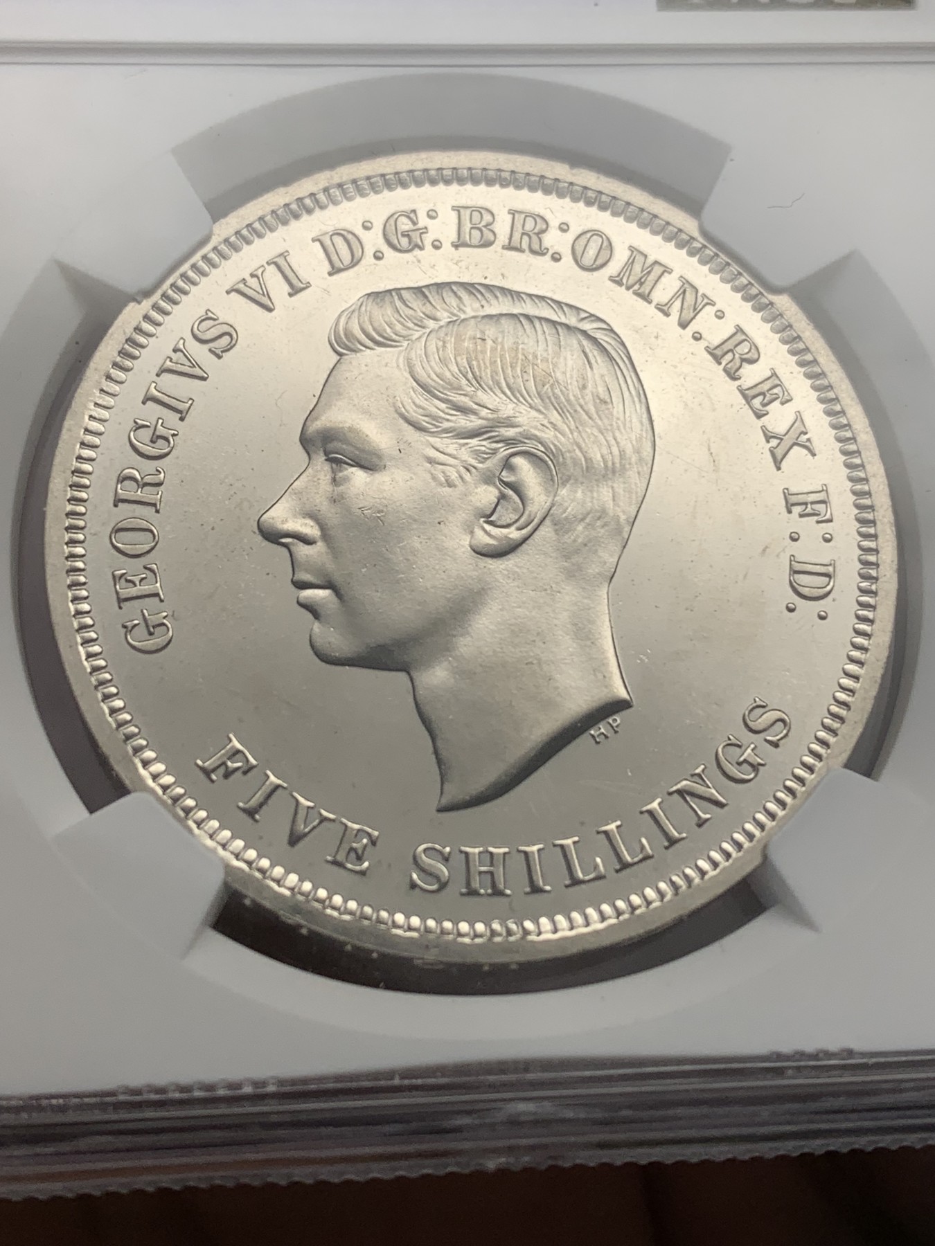 《竞宝斋》第190场-周日，周一 2场 (全场包邮) NGC-PL63 英国 1951年 1克朗 乔治六世 最后的马剑 PL底板 品相好 非常靓