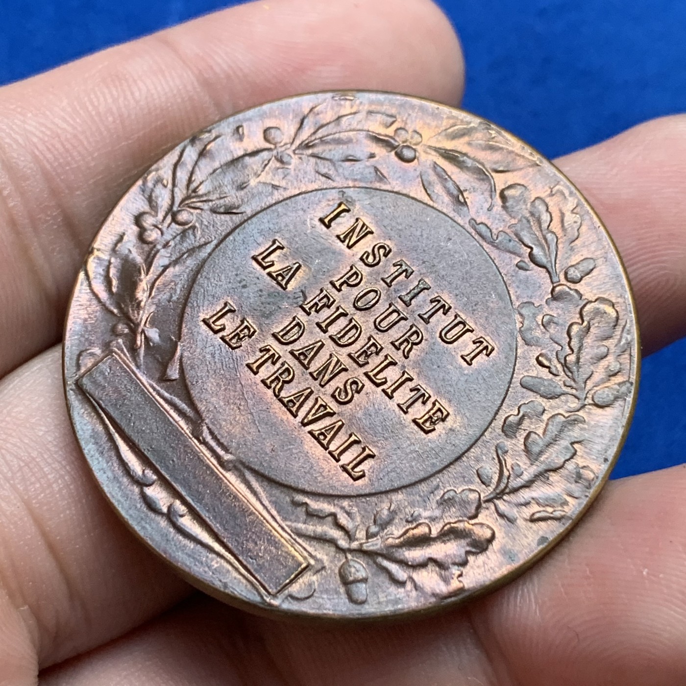 《竞宝斋》第190场-周日，周一 2场 (全场包邮) 法国 玛丽安娜女神 戎装像 铜章（红铜色） 29.3克 41.5mm 20世纪初