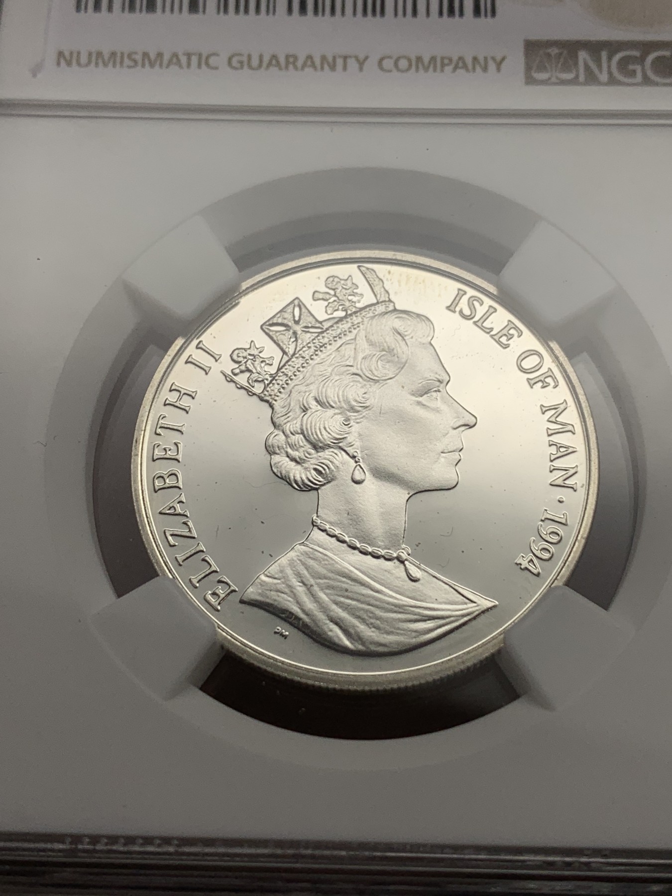 《竞宝斋》第190场-周日，周一 2场 (全场包邮) NGC PF67UC 马恩岛15ECU无尾猫精制纪念银币