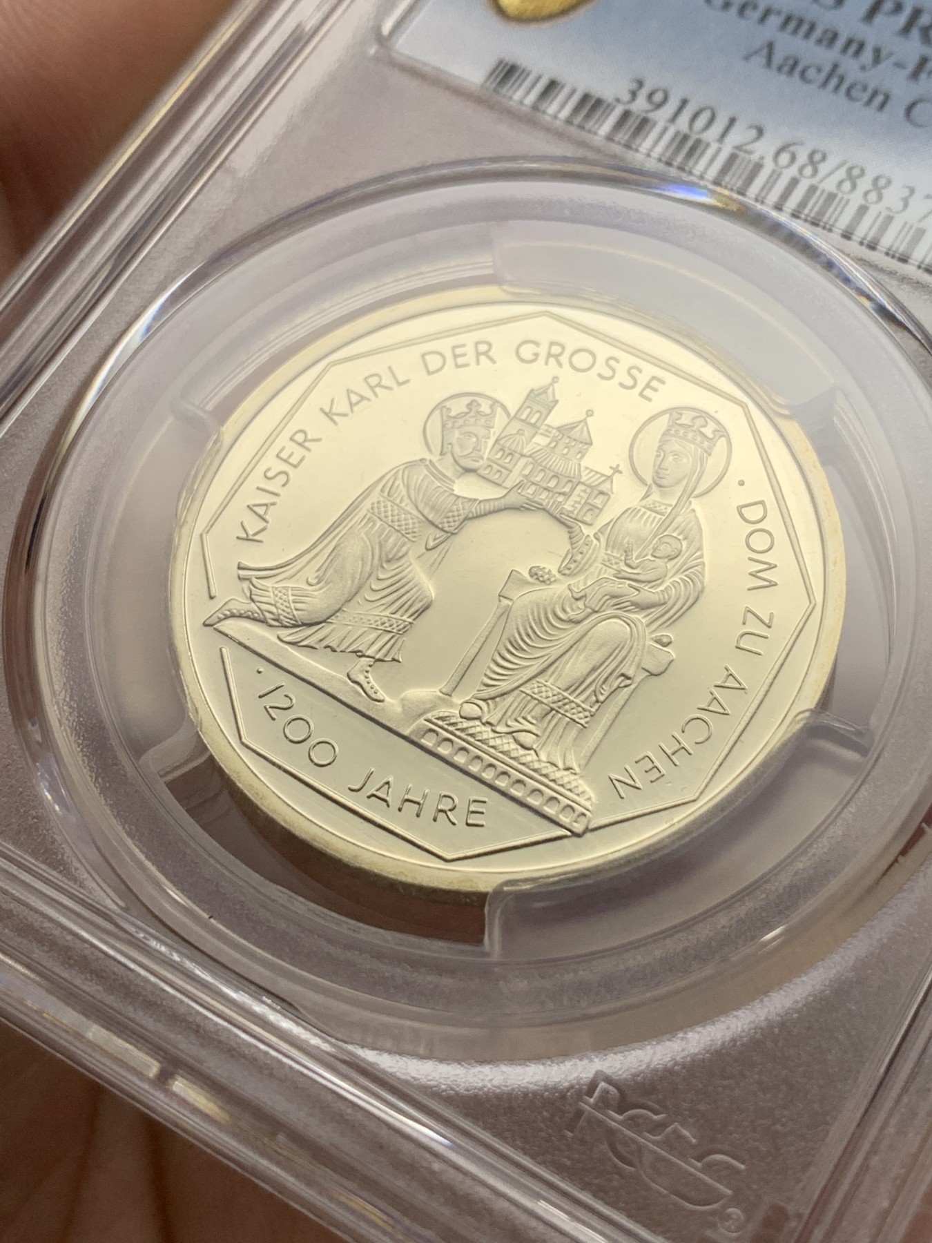 《竞宝斋》第190场-周日，周一 2场 (全场包邮) PCGS PR68DCAM 2000-F德国精制10马克纪念银币