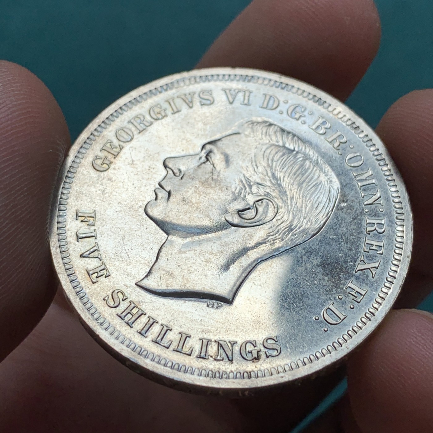 《竞宝斋》第190场-周日，周一 2场 (全场包邮) 英国1951年乔治六世 最后的马剑克朗型纪念币 盒证全