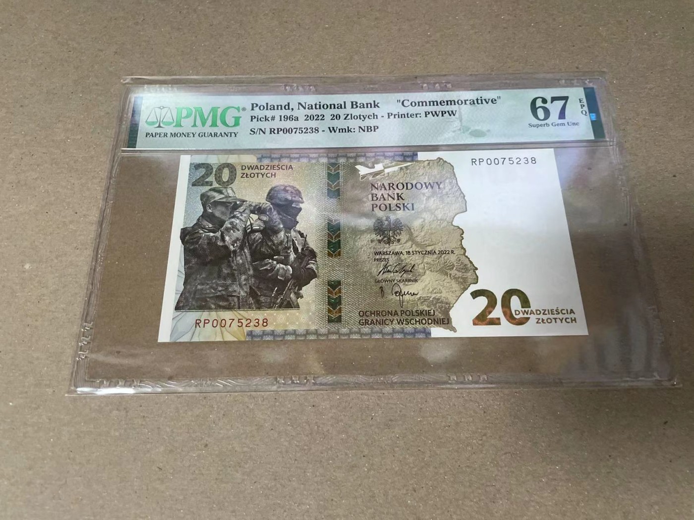 【Blue Auction】✨世界纸币精拍第360期【精】——Irish Free State 波兰 2022年20兹罗提 PMG67EPQ 纪念钞