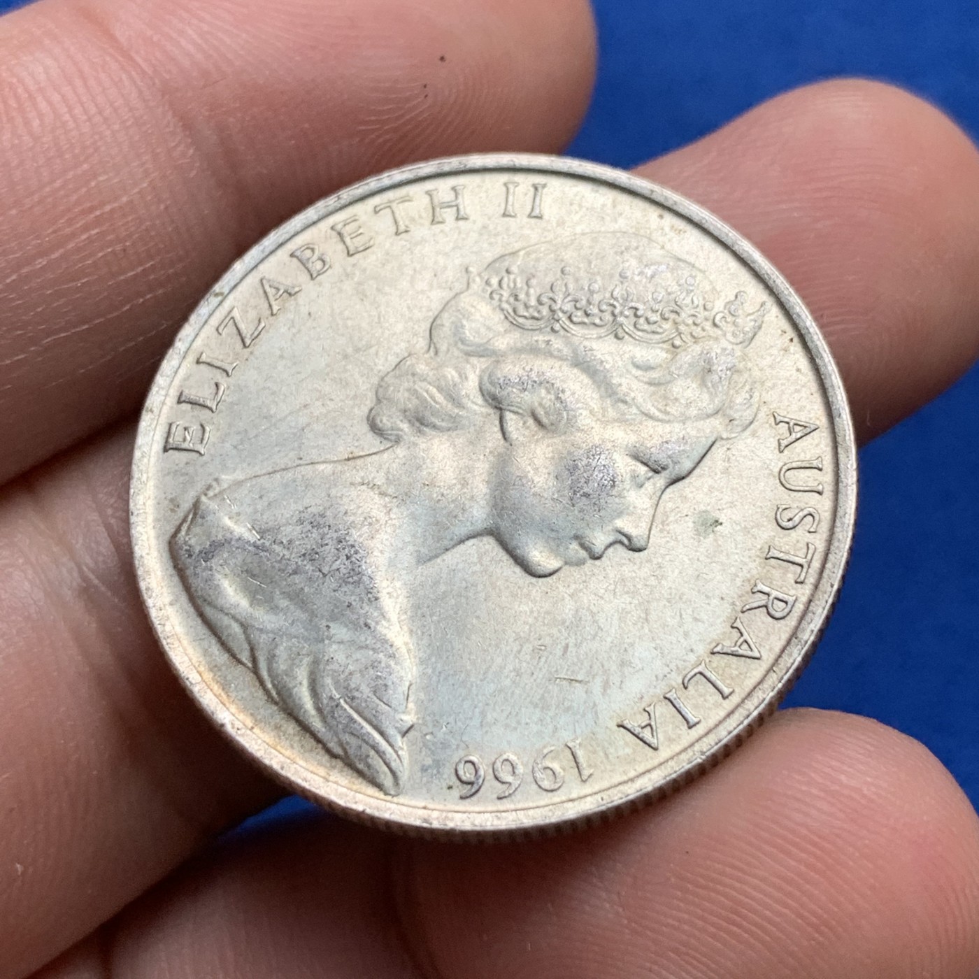 《竞宝斋》第190场-周日，周一 2场 (全场包邮) 澳大利亚1966年伊丽莎白二世50分银币