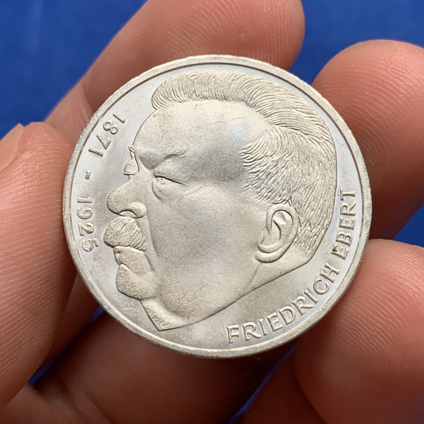 《竞宝斋》第190场-周日，周一 2场 (全场包邮) 德国1975年5马克银币艾伯特逝世50周年