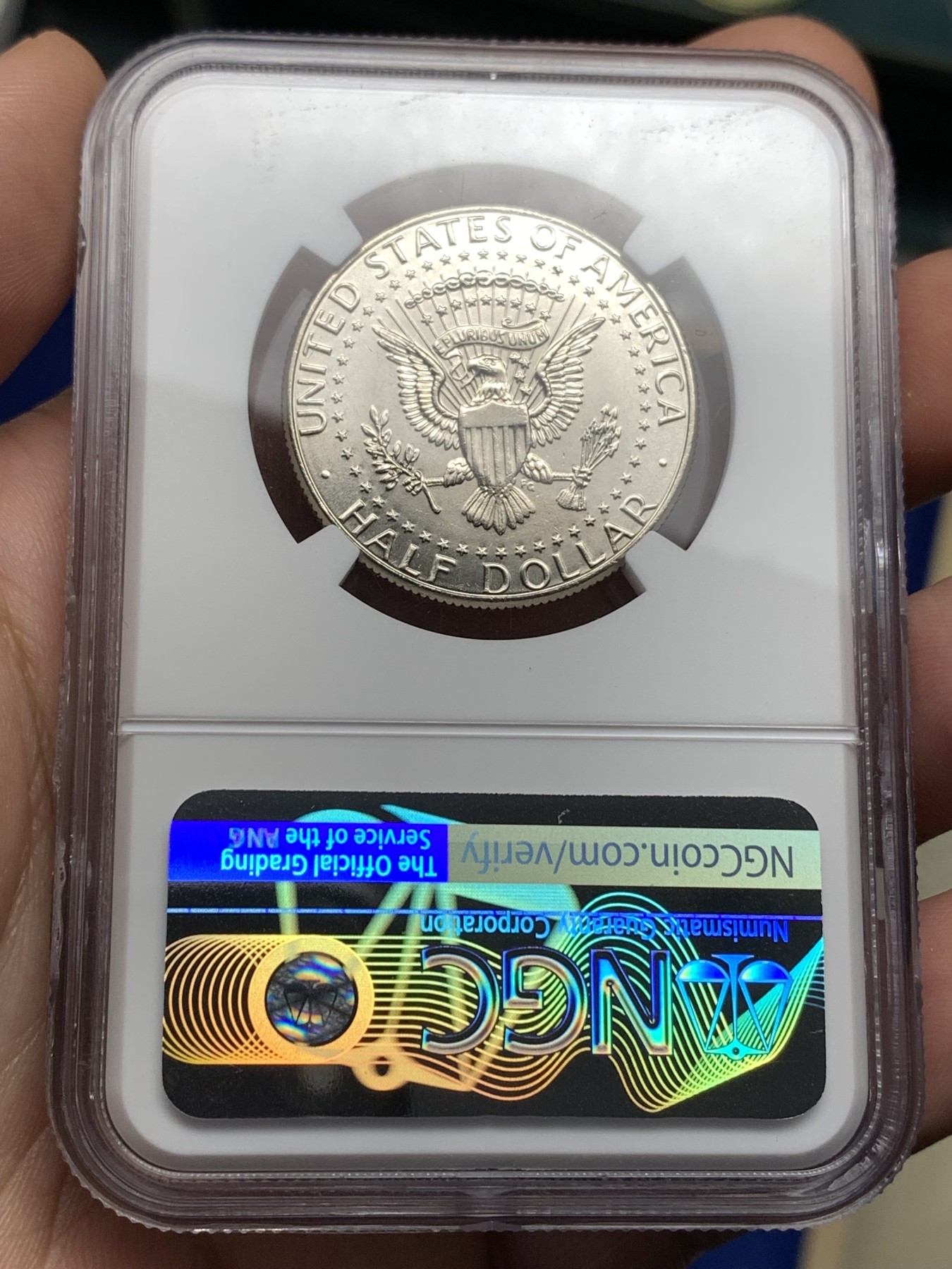 《竞宝斋》第190场-周日，周一 2场 (全场包邮) NGC-SAMPLE 美国2019年肯尼迪50美分展会纪念币