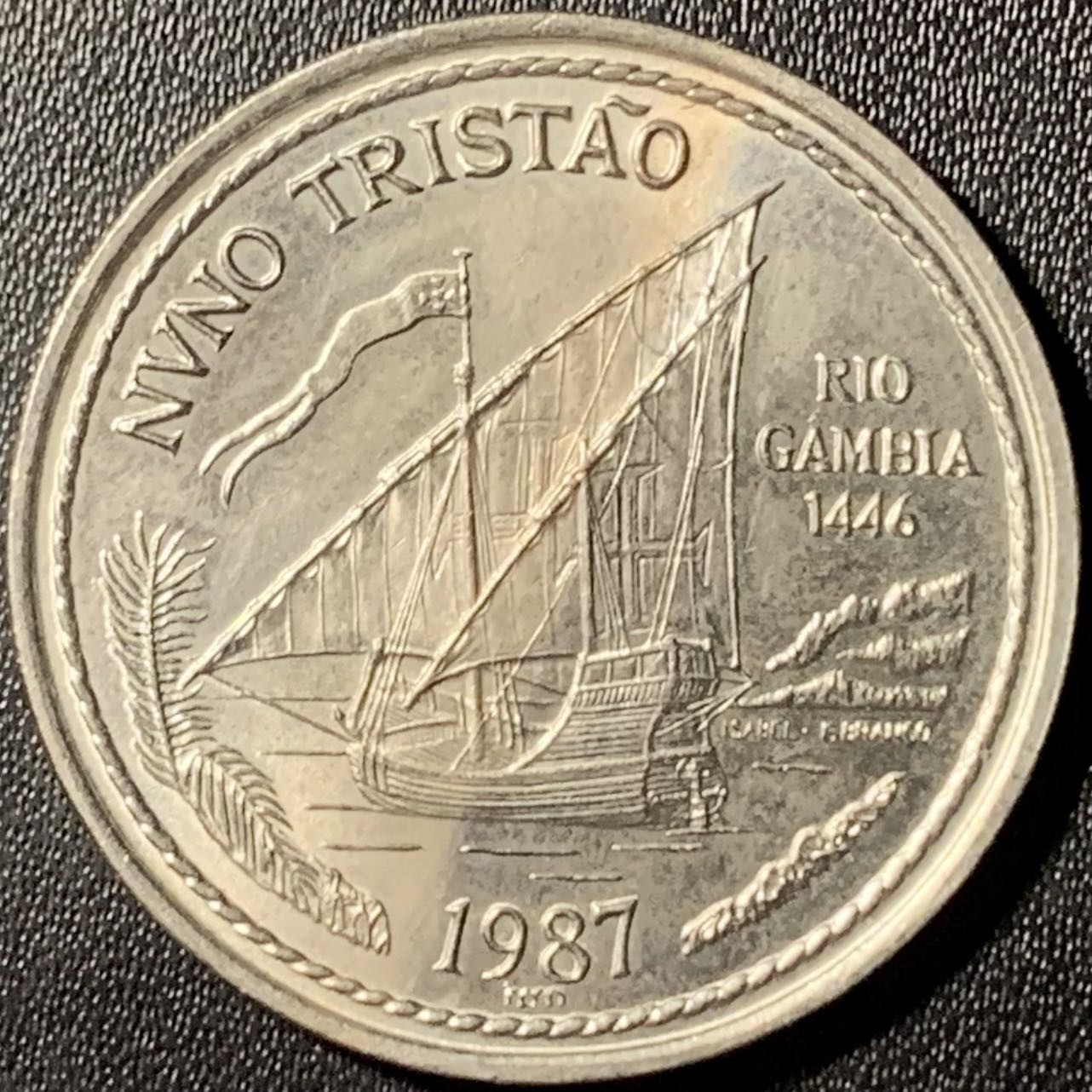 紫瑗钱币——第296期拍卖 葡萄牙 1987年 努诺·特里斯陶 100埃斯库多 纪念镍币