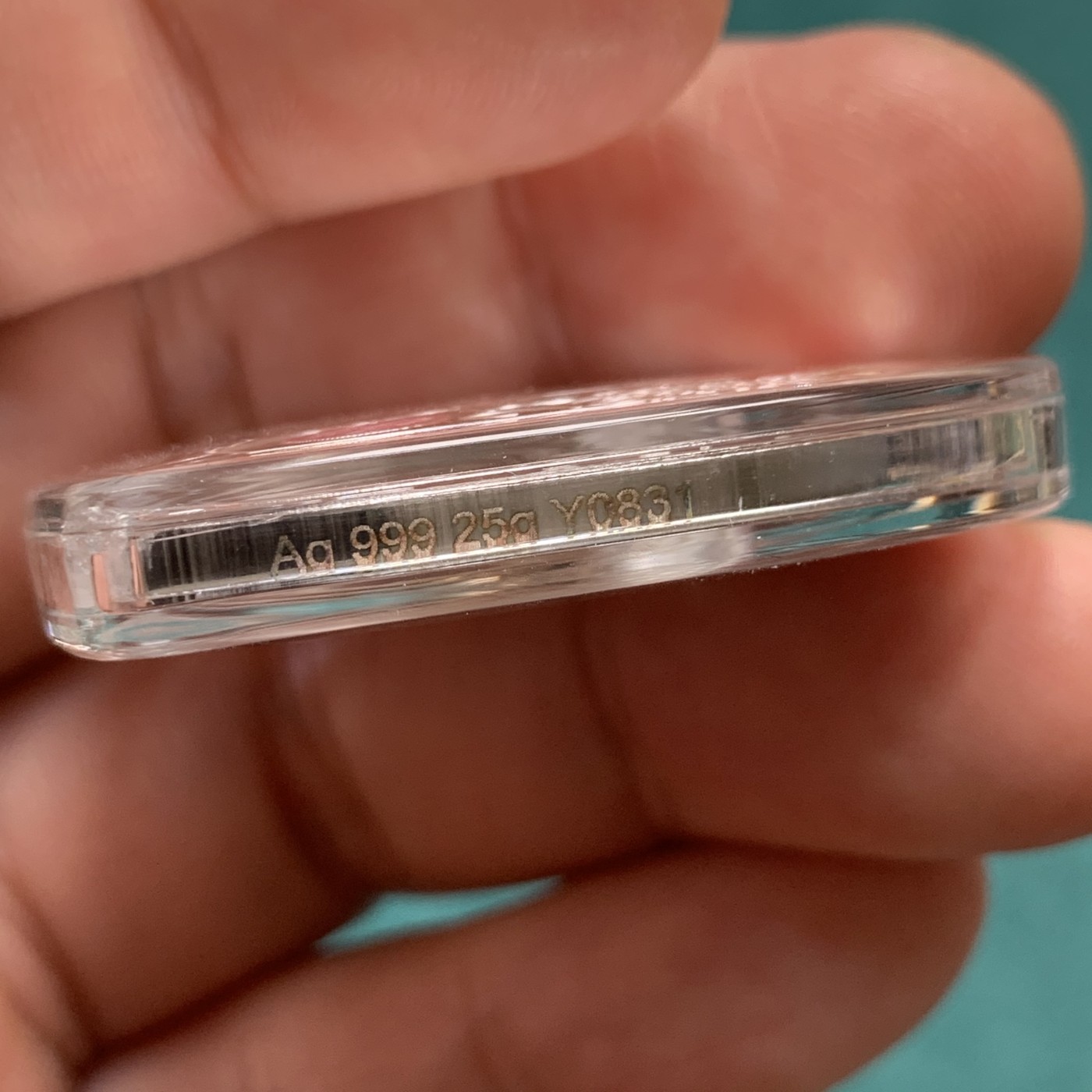 《竞宝斋》第190场-周日，周一 2场 (全场包邮) 中国 2019 天使丘比特 爱情熊猫 心型银章 999银25克 带编号 N可评级