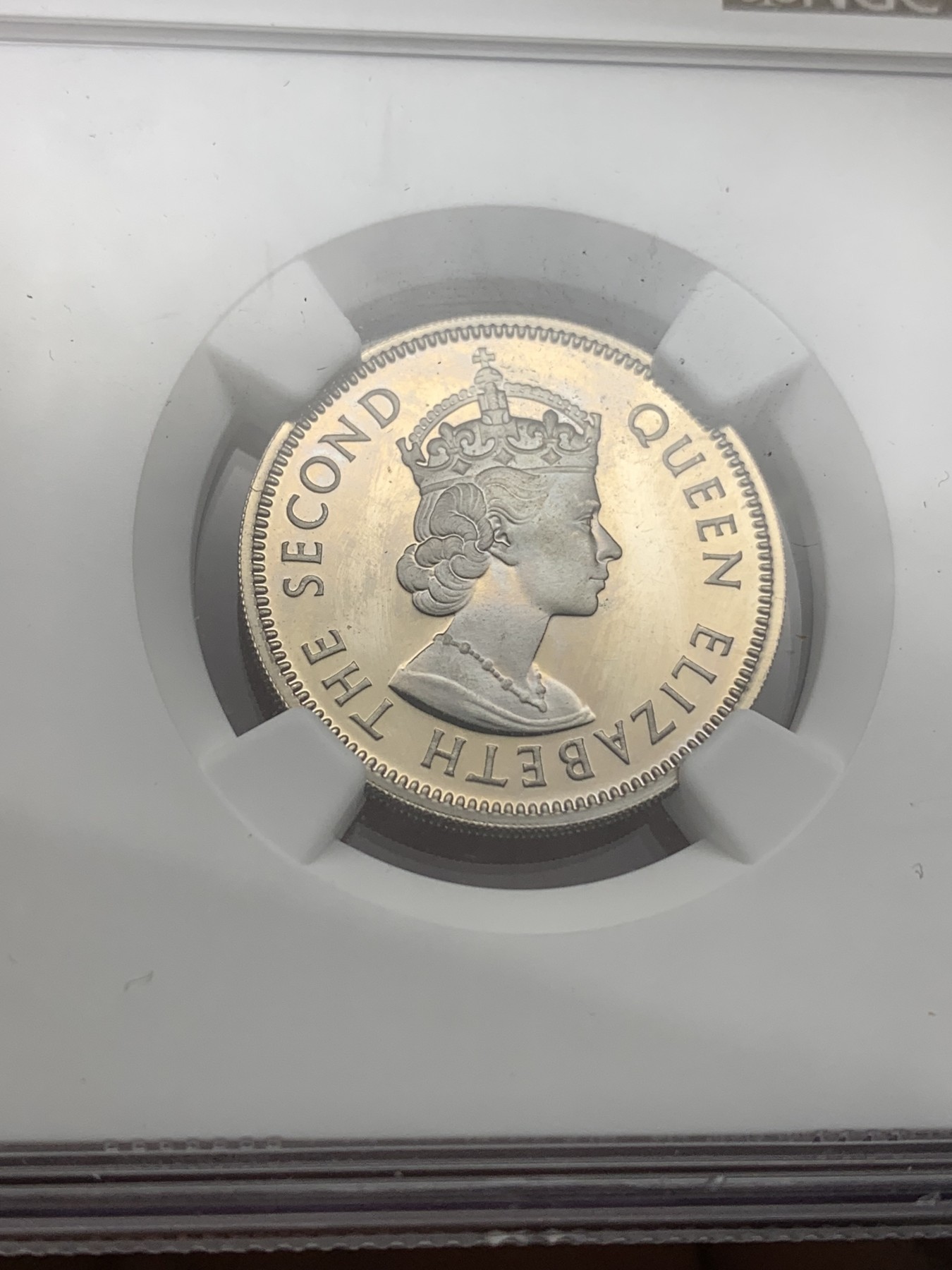 《竞宝斋》第190场-周日，周一 2场 (全场包邮) NGC PF65UC 毛里求斯1971年1/2卢比精制镍币