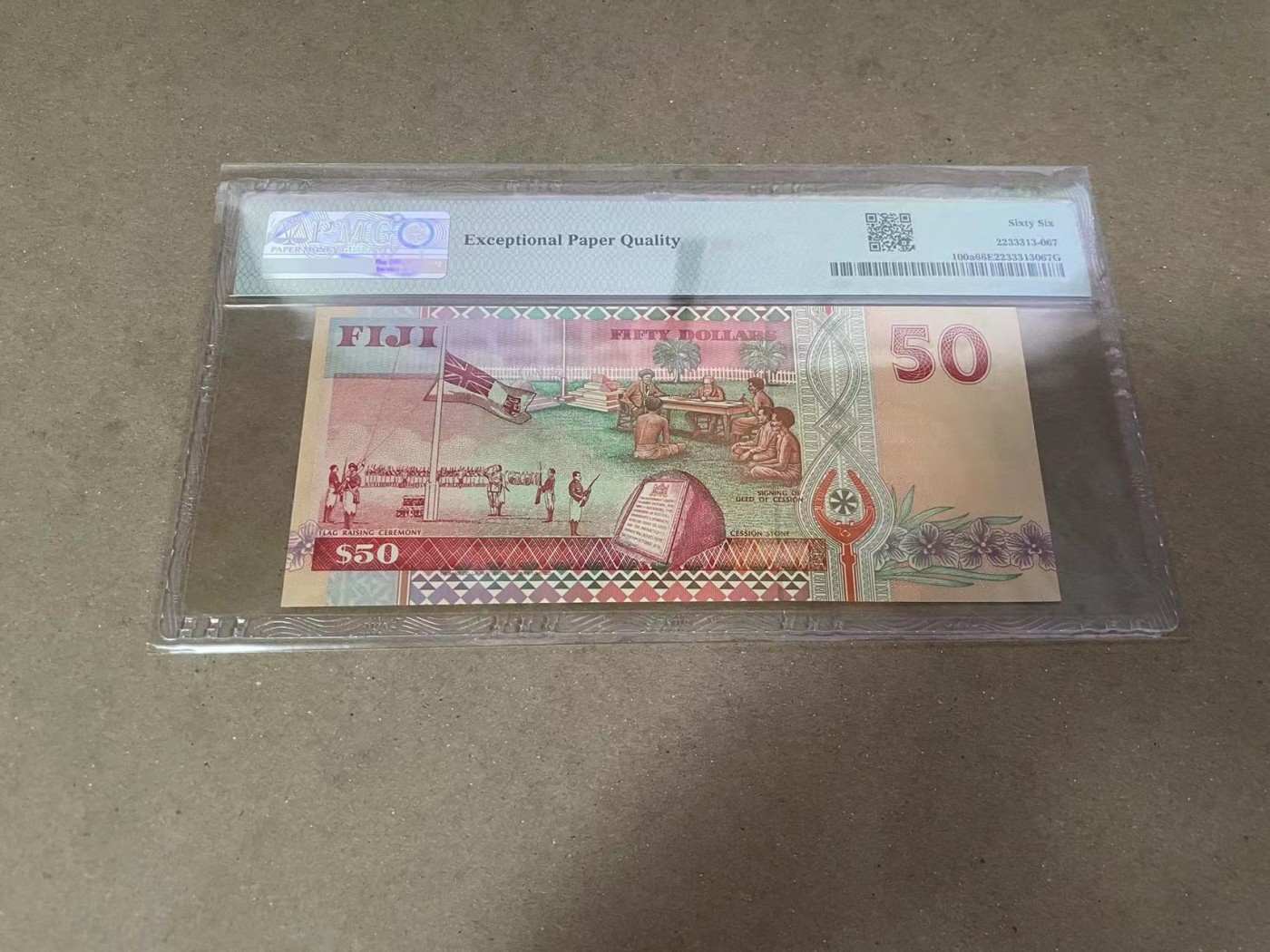 【Blue Auction】✨世界纸币精拍第360期【精】——Irish Free State  斐济 1996年50元 女王 PMG66EPQ