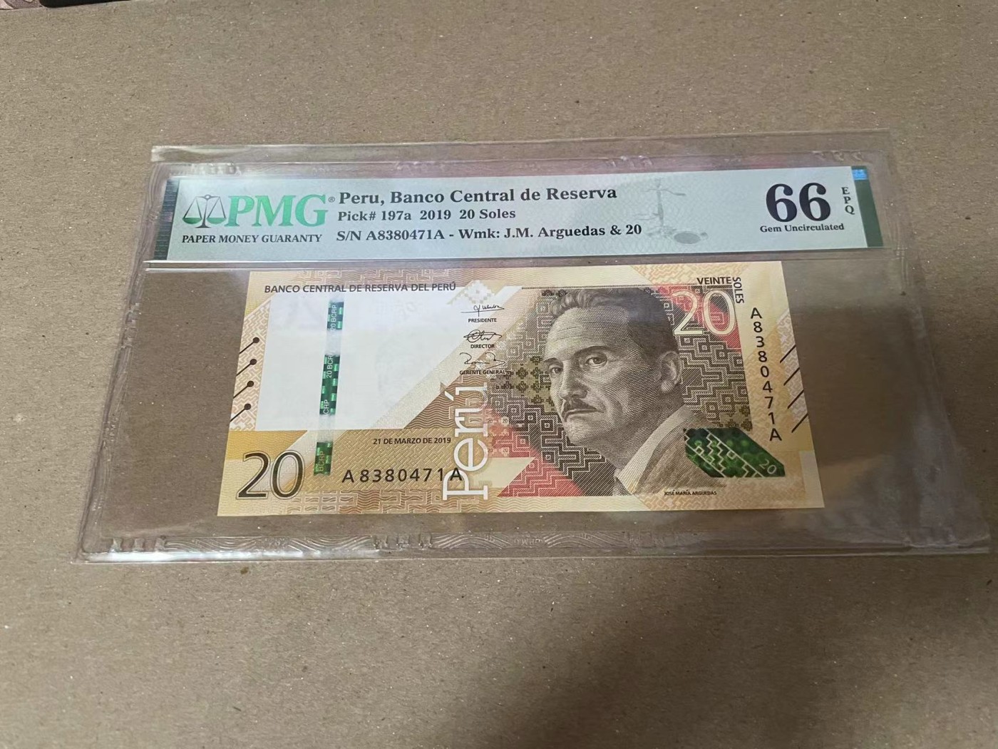 【Blue Auction】✨世界纸币精拍第360期【精】——Irish Free State 【AA】秘鲁 2019年20索尔 PMG66EPQ 