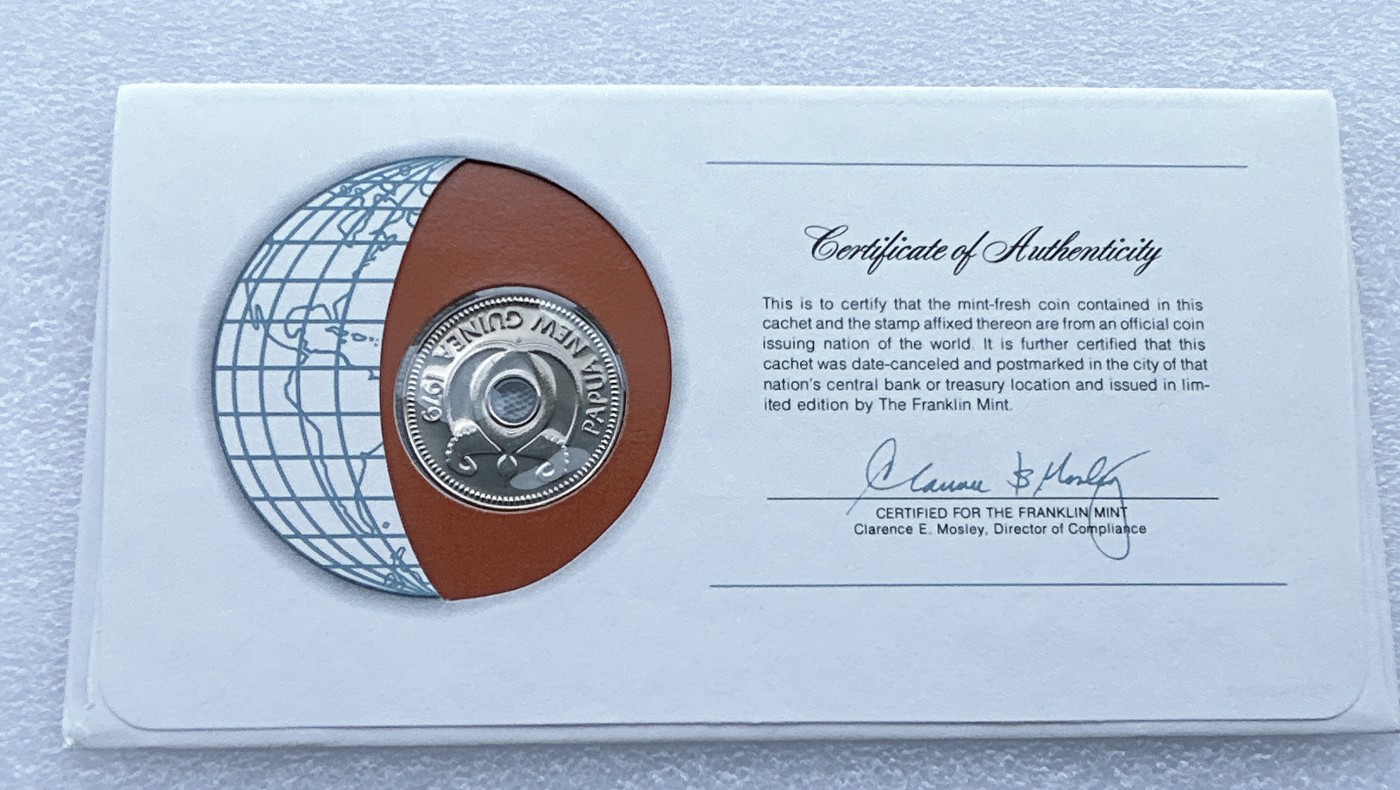 全场一元起拍 富兰克林世界钱币系列-邮币封 第16期 巴布亚新几内亚1979年1基那 邮票纪念封