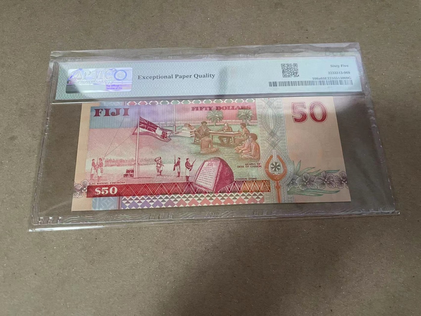 【Blue Auction】✨世界纸币精拍第360期【精】——Irish Free State 斐济 1996年50元 女王 PMG65EPQ