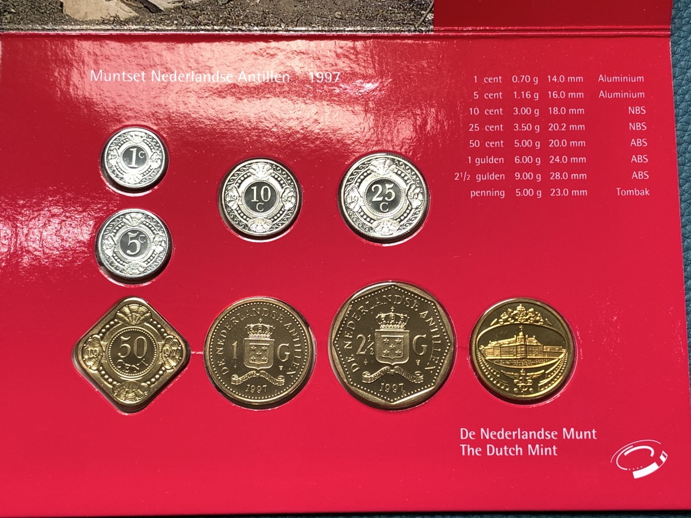 《竞宝斋》第190场-周日，周一 2场 (全场包邮) 荷属安地列斯1981年流通硬币7枚套旧版大型少见、1992和1997年流通硬币7枚套FDC品共三本