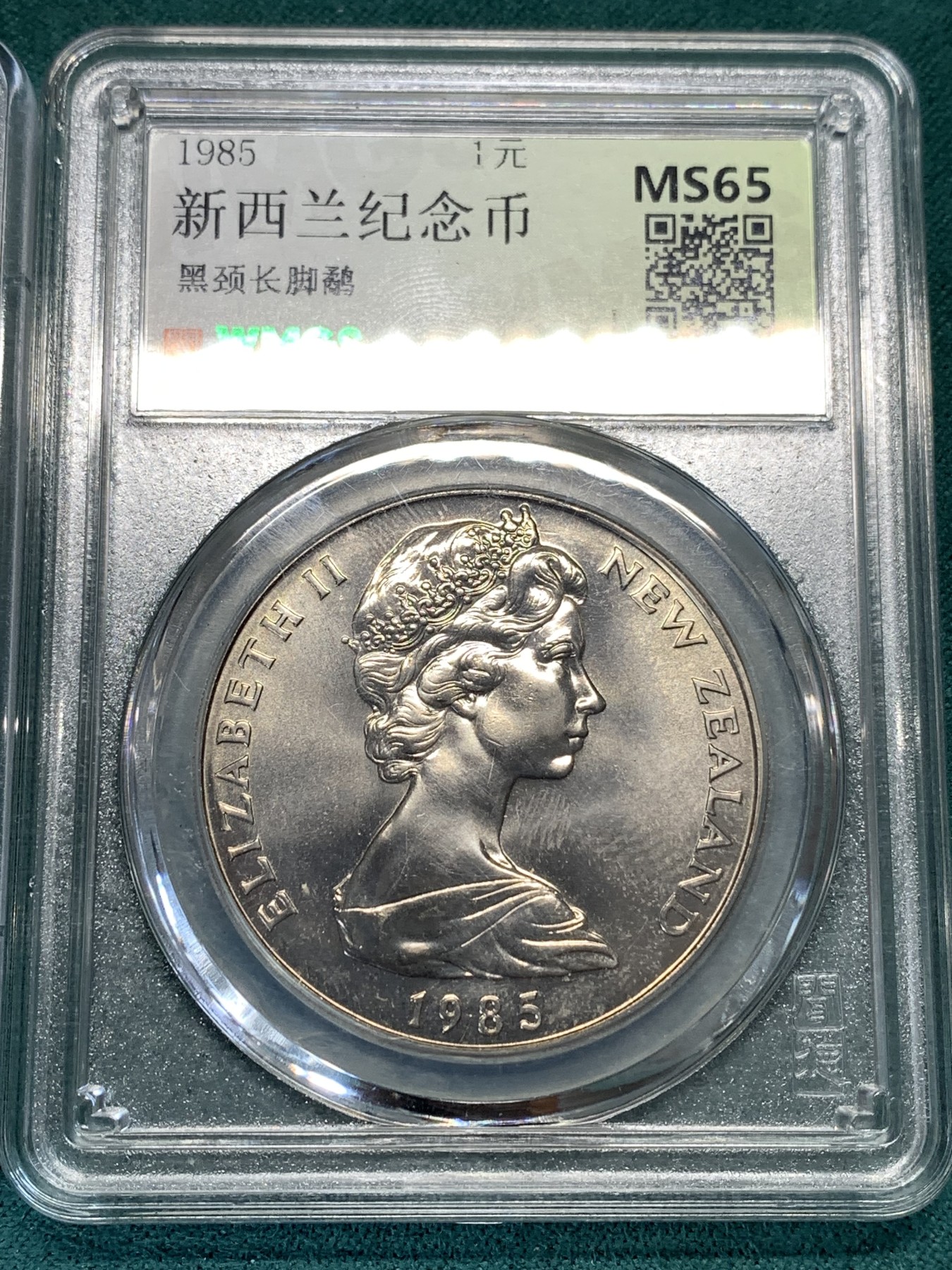 《竞宝斋》第190场-周日，周一 2场 (全场包邮) 2枚一组 1973 年 巴巴多斯 海洋鱼类 2元纪念币 中乾评级+1985 年 新西兰 本土鸟类系列 1元纪念币 闻得评级