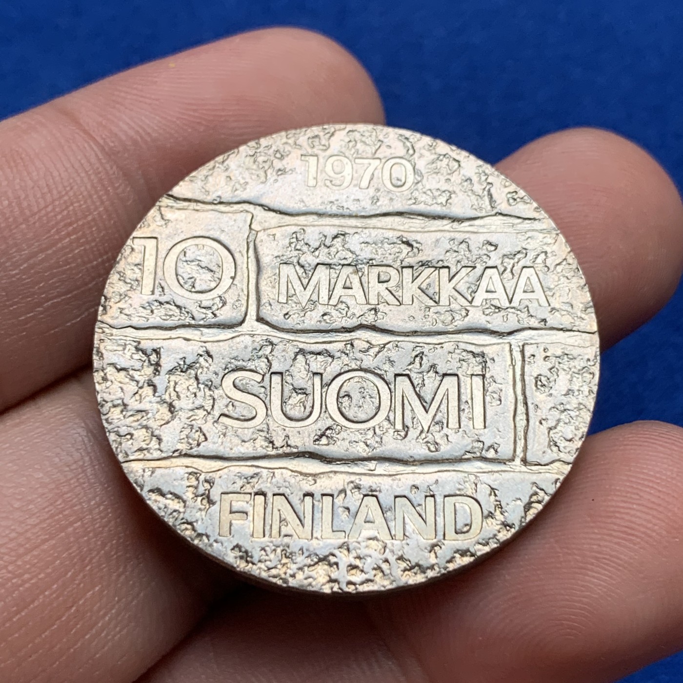 《竞宝斋》第190场-周日，周一 2场 (全场包邮) 芬兰1970年10马克银币 22.7克 帕西基维诞生百年纪念。