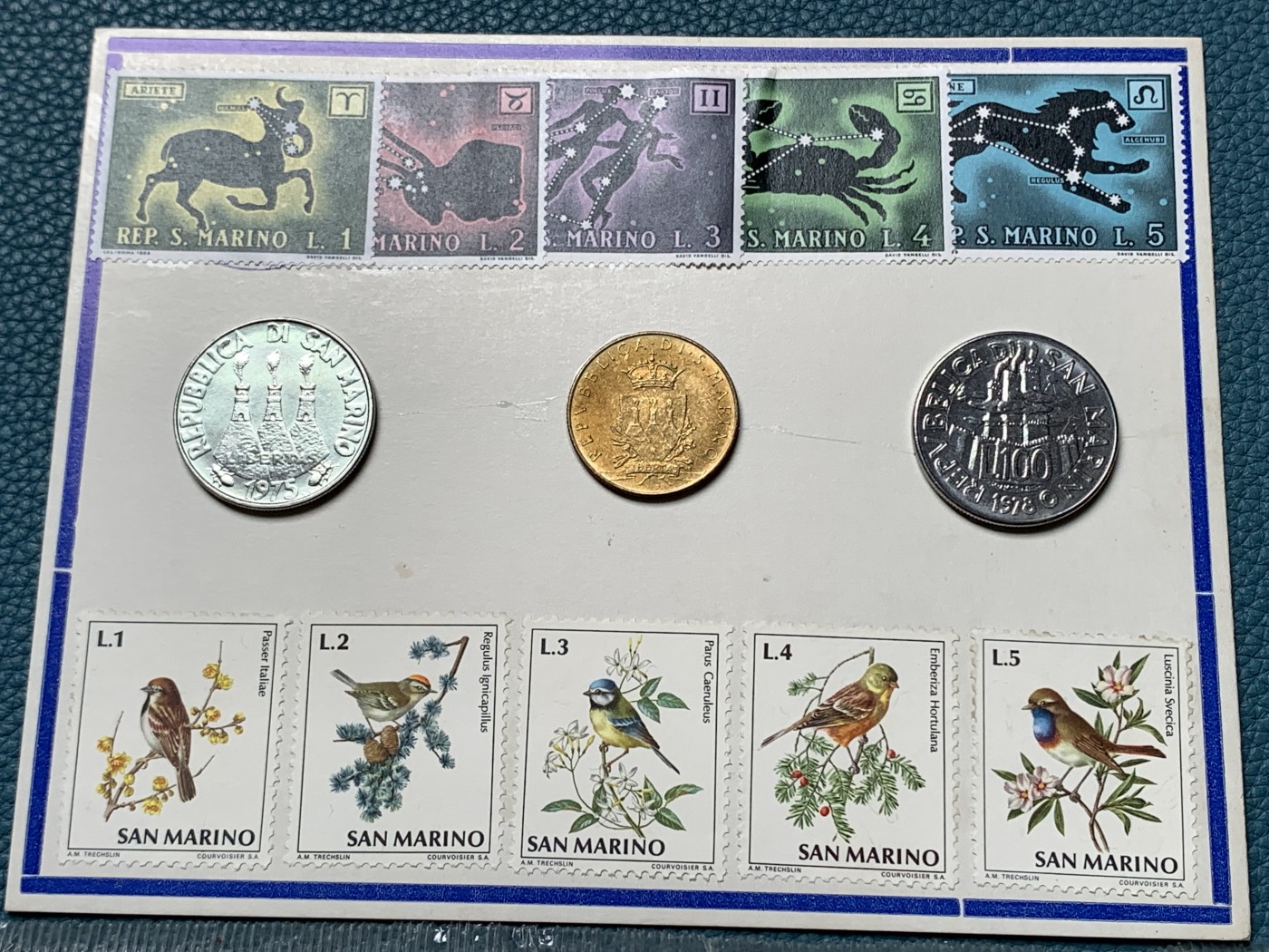 《竞宝斋》第190场-周日，周一 2场 (全场包邮) 圣马力诺7、80年代流通硬币邮票卡册两本全新少见