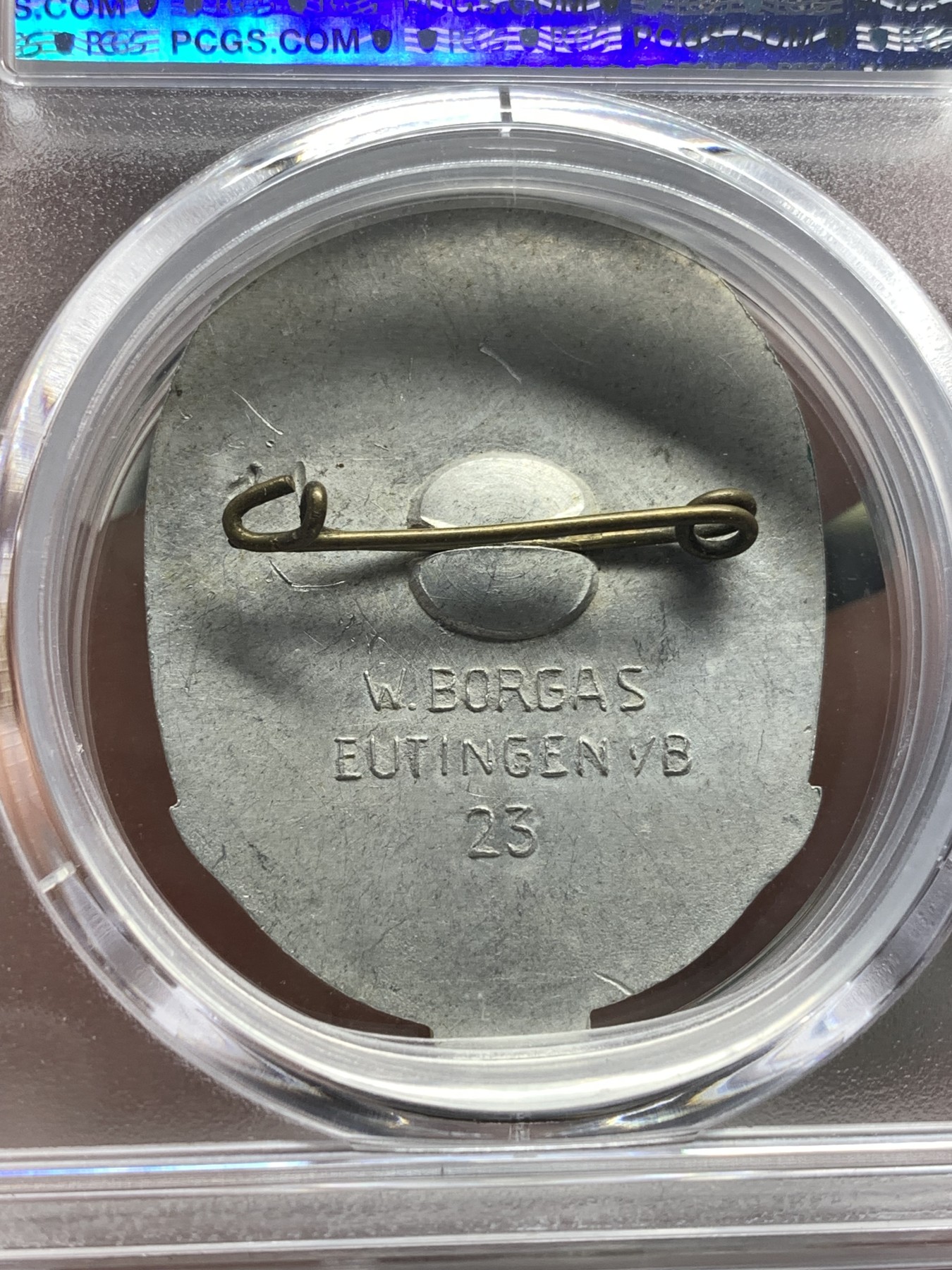 《竞宝斋》第190场-周日，周一 2场 (全场包邮) PCGS SP62  德国1935年第三帝国劳动节勋章样章 好品十分稀少 双层加厚盒