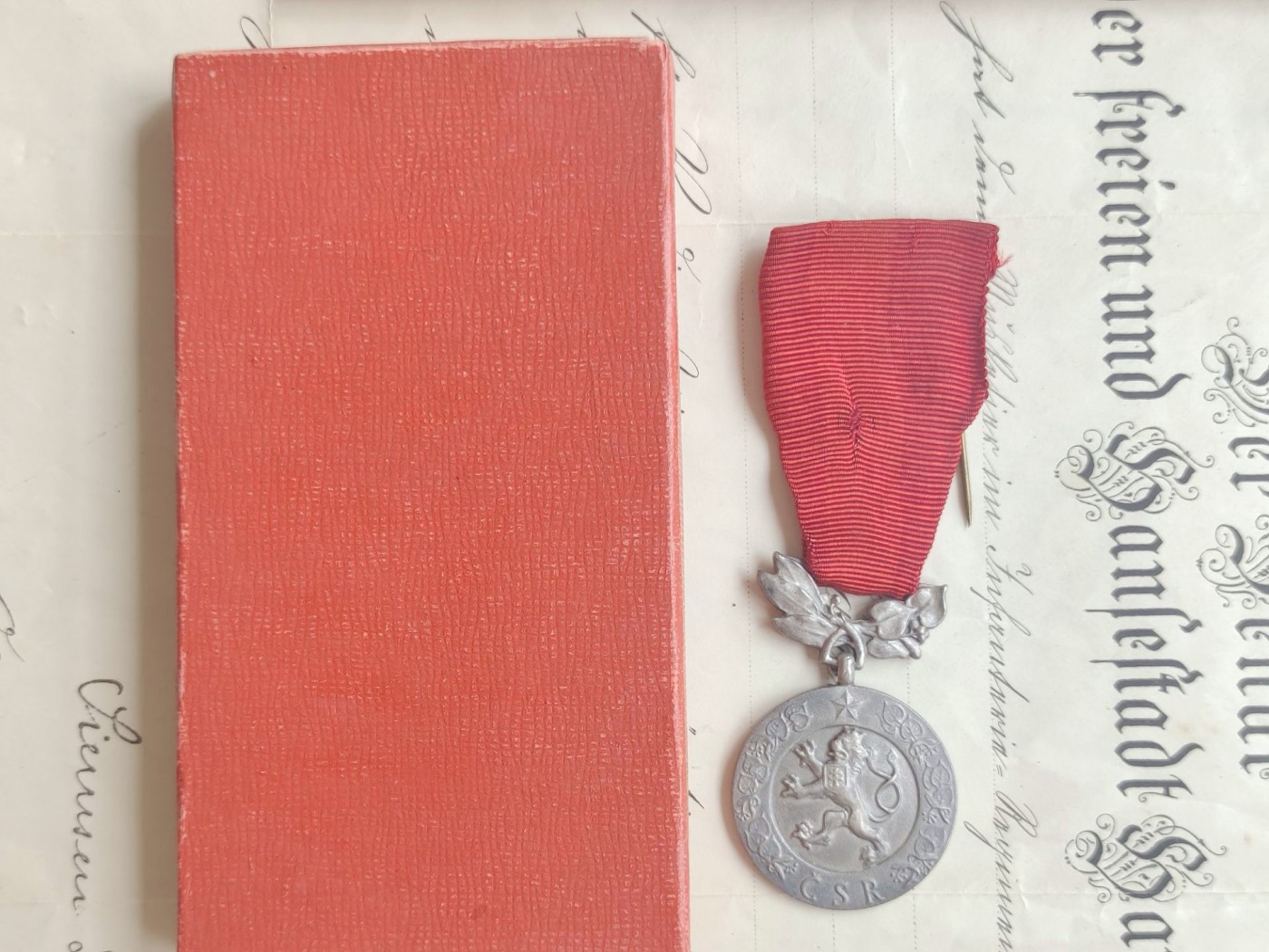 老威廉第四次麦稀奇拍卖 捷克保卫祖国奖章带盒