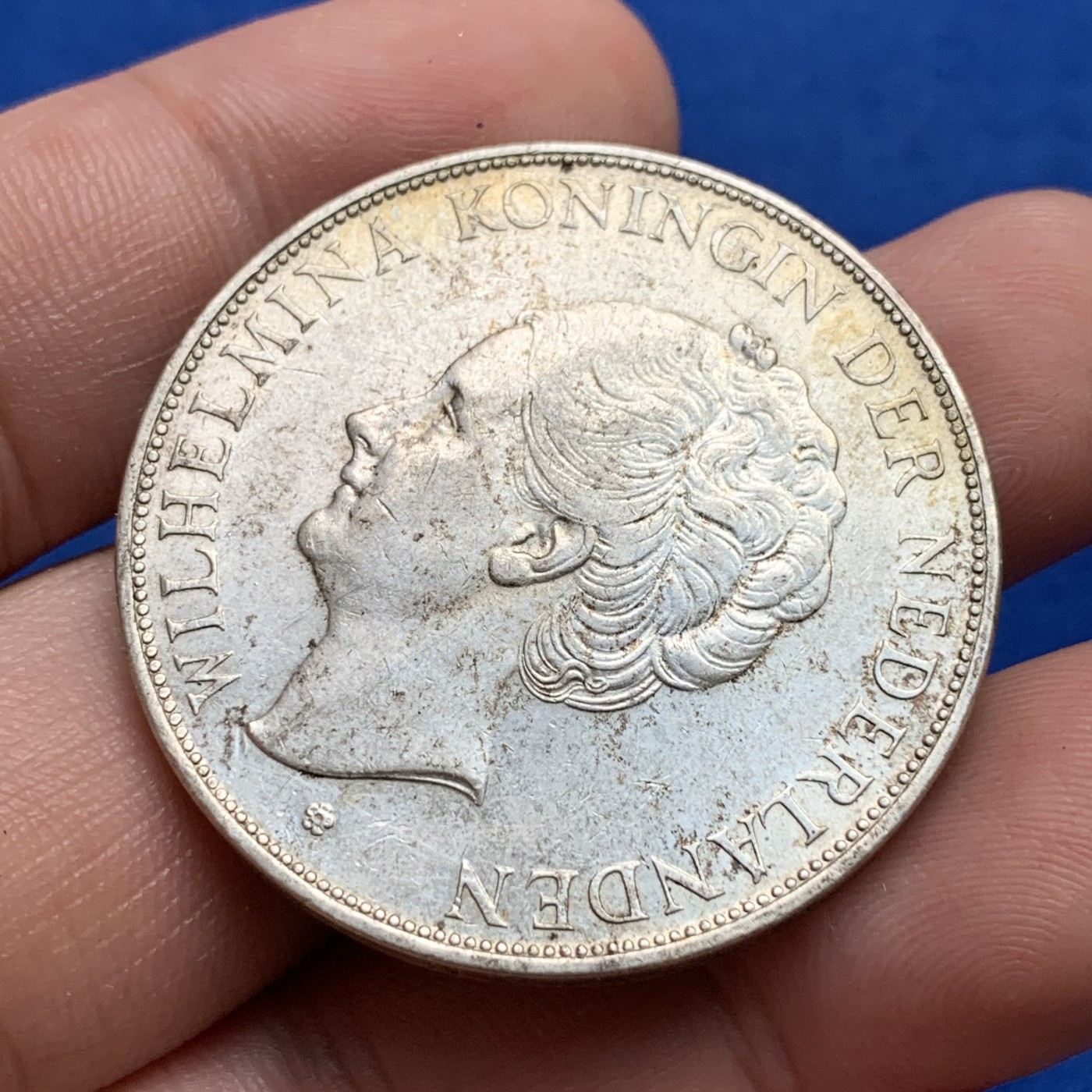 《竞宝斋》第190场-周日，周一 2场 (全场包邮) 荷兰1938年威廉明娜2.5盾大银币