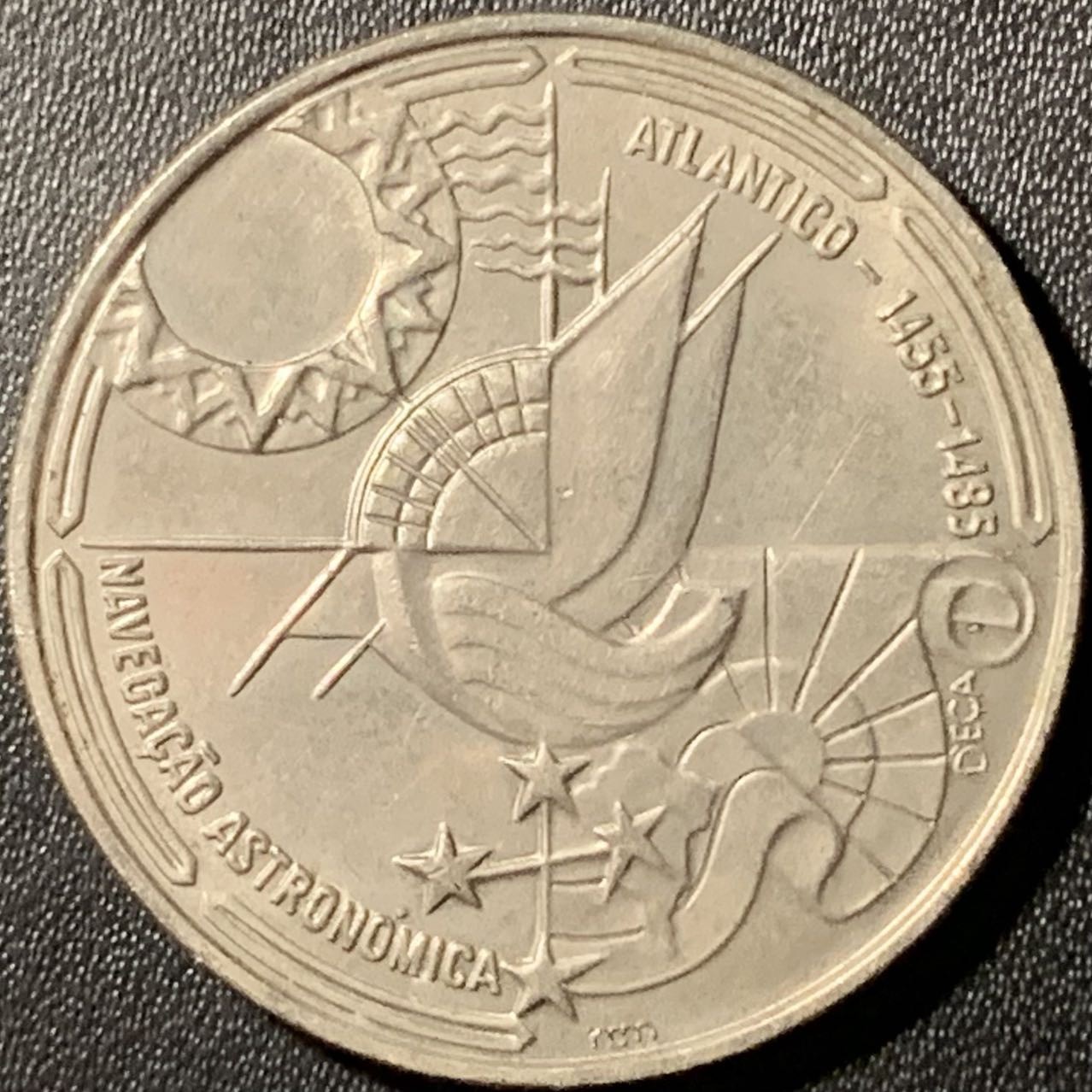 紫瑗钱币——第296期拍卖 葡萄牙 1990年 天文导航 100埃斯库多 纪念镍币