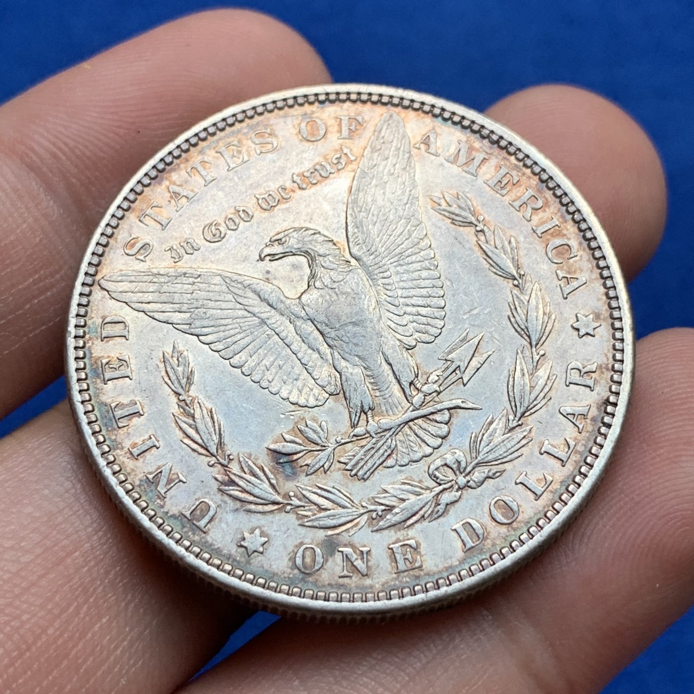 《竞宝斋》第190场-周日，周一 2场 (全场包邮) 美国1879年摩根银元 1美元银币 早期年份 深彩包浆 细节非常好