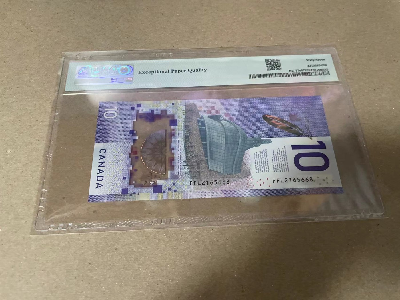 【Blue Auction】✨世界纸币精拍第360期【精】——Irish Free State 【无47】加拿大 2018年10元 PMG67EPQ 