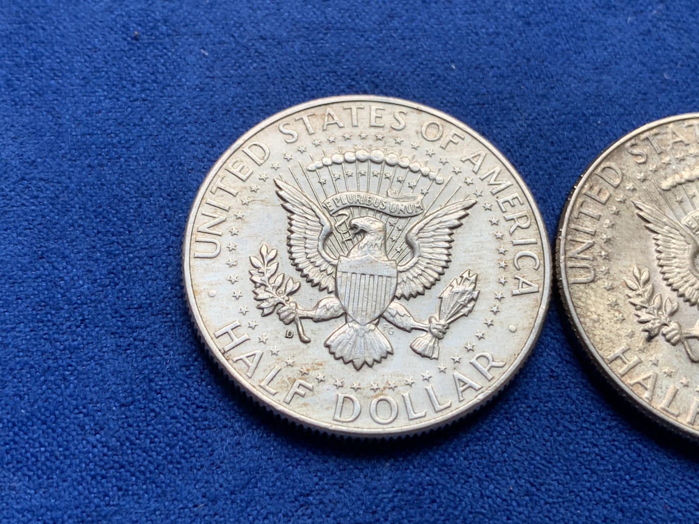 《竞宝斋》第190场-周日，周一 2场 (全场包邮) 两枚一组 美国 1964年 肯尼迪 半美元银币 900银 单枚重量12.5g
