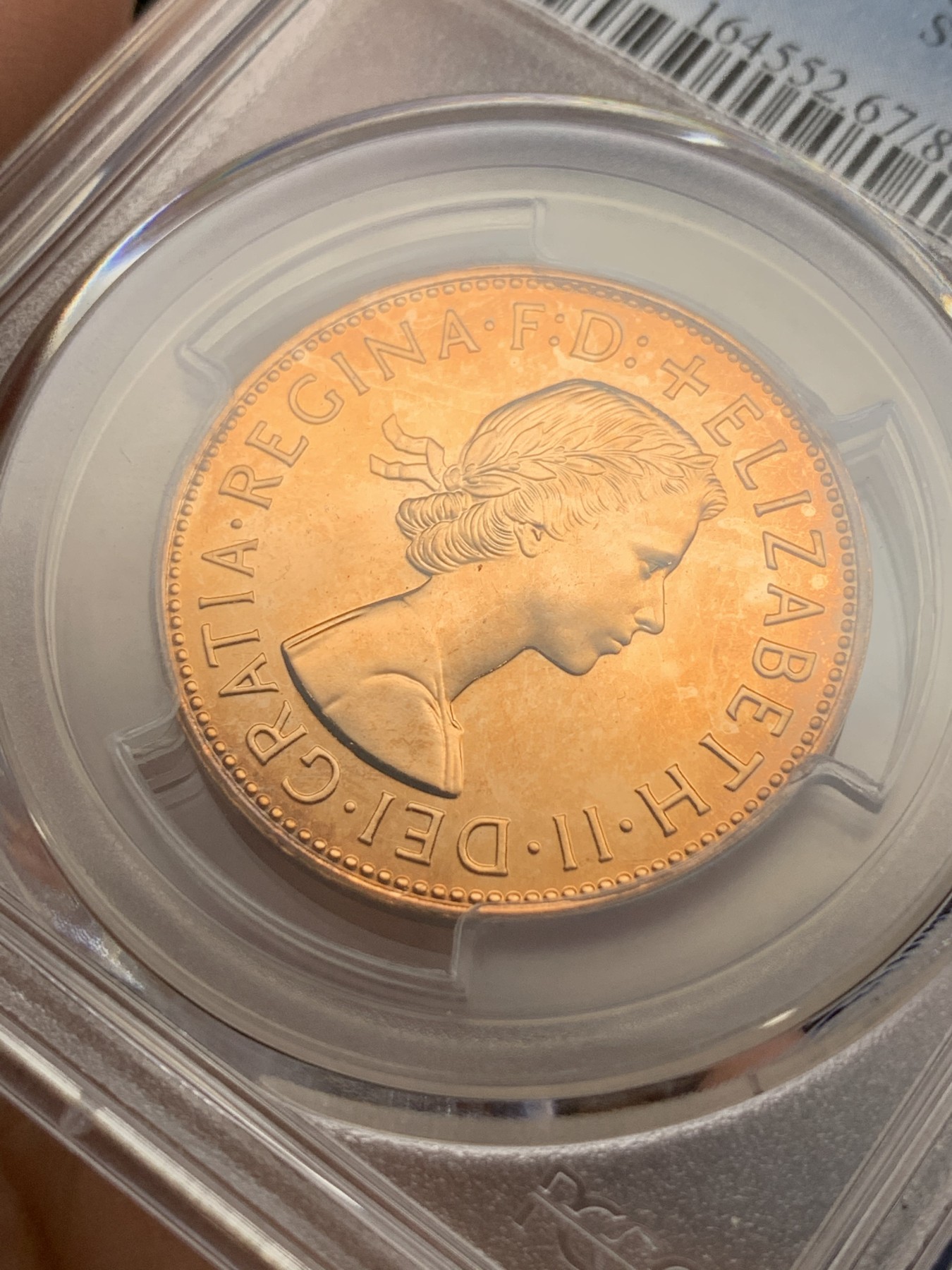 《竞宝斋》第190场-周日，周一 2场 (全场包邮) PCGS PR67RD 英国1970年精制1便士铜币