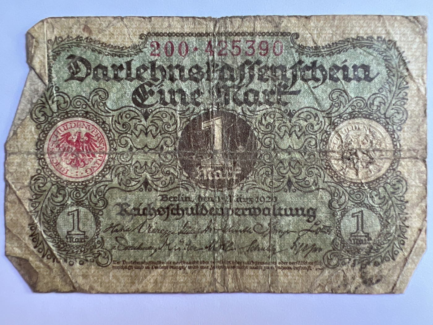 泡泡堂第380期 纸币、邮封专场 （无押金，捡漏，全场20包邮，偏远地区除外，接收代拍业务） 德国1马克