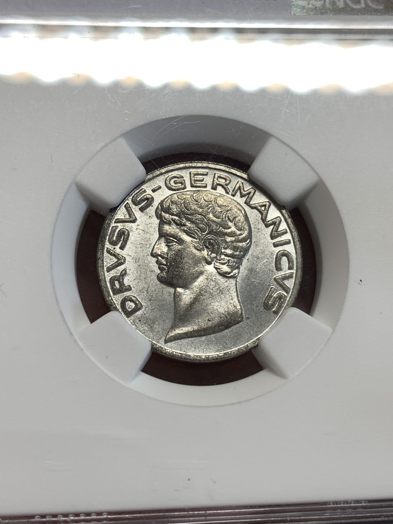 《竞宝斋》第190场-周日，周一 2场 (全场包邮) NGC-MS63   德国1921德紧哈尔腾 10芬妮 铁币  少见品种