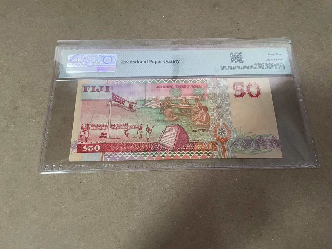 【Blue Auction】✨世界纸币精拍第360期【精】——Irish Free State 斐济 1996年50元 女王 PMG65EPQ