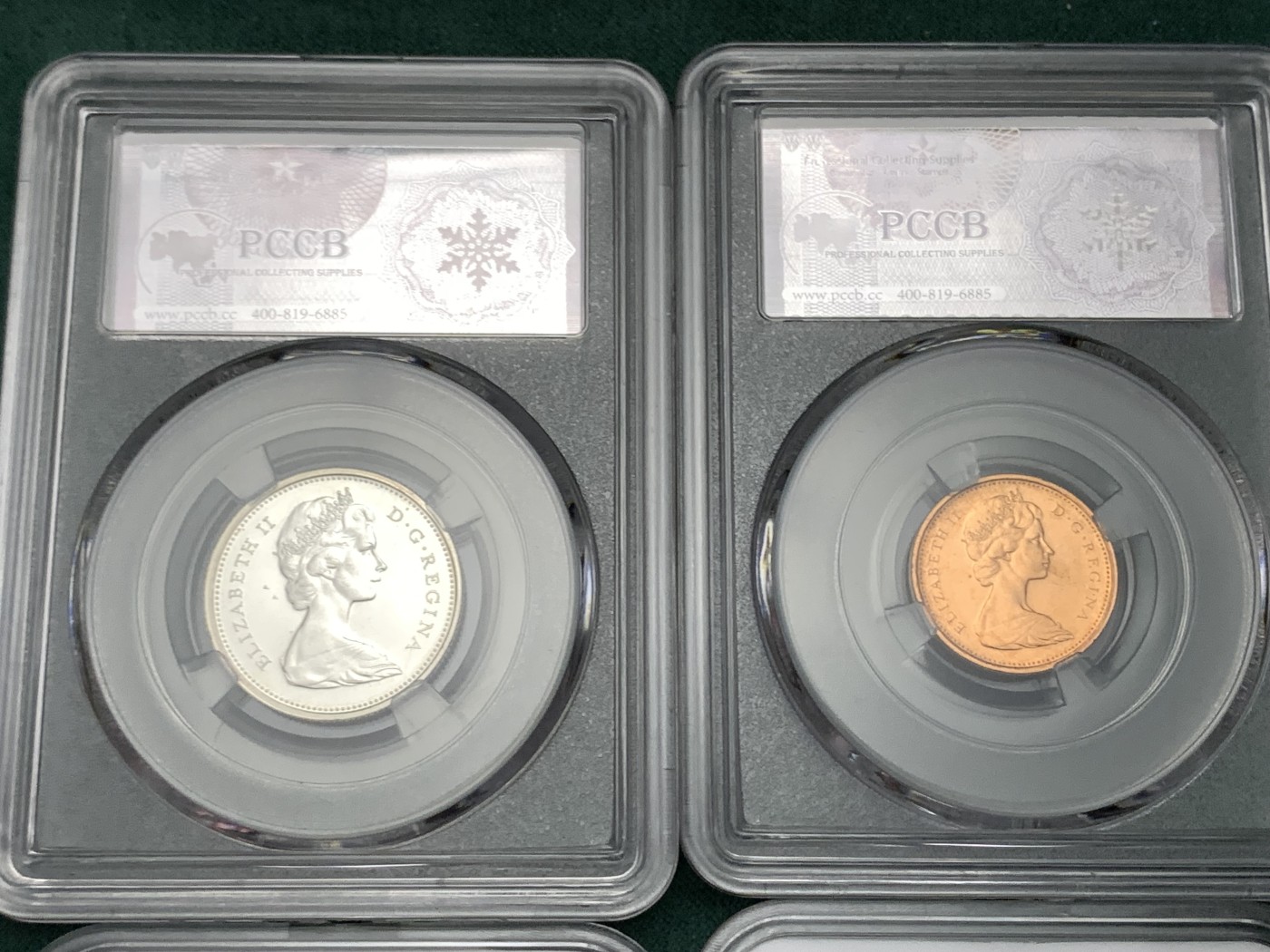 《竞宝斋》第190场-周日，周一 2场 (全场包邮) 加拿大1967年套币6枚，除1分为铜币，其余4枚为银币