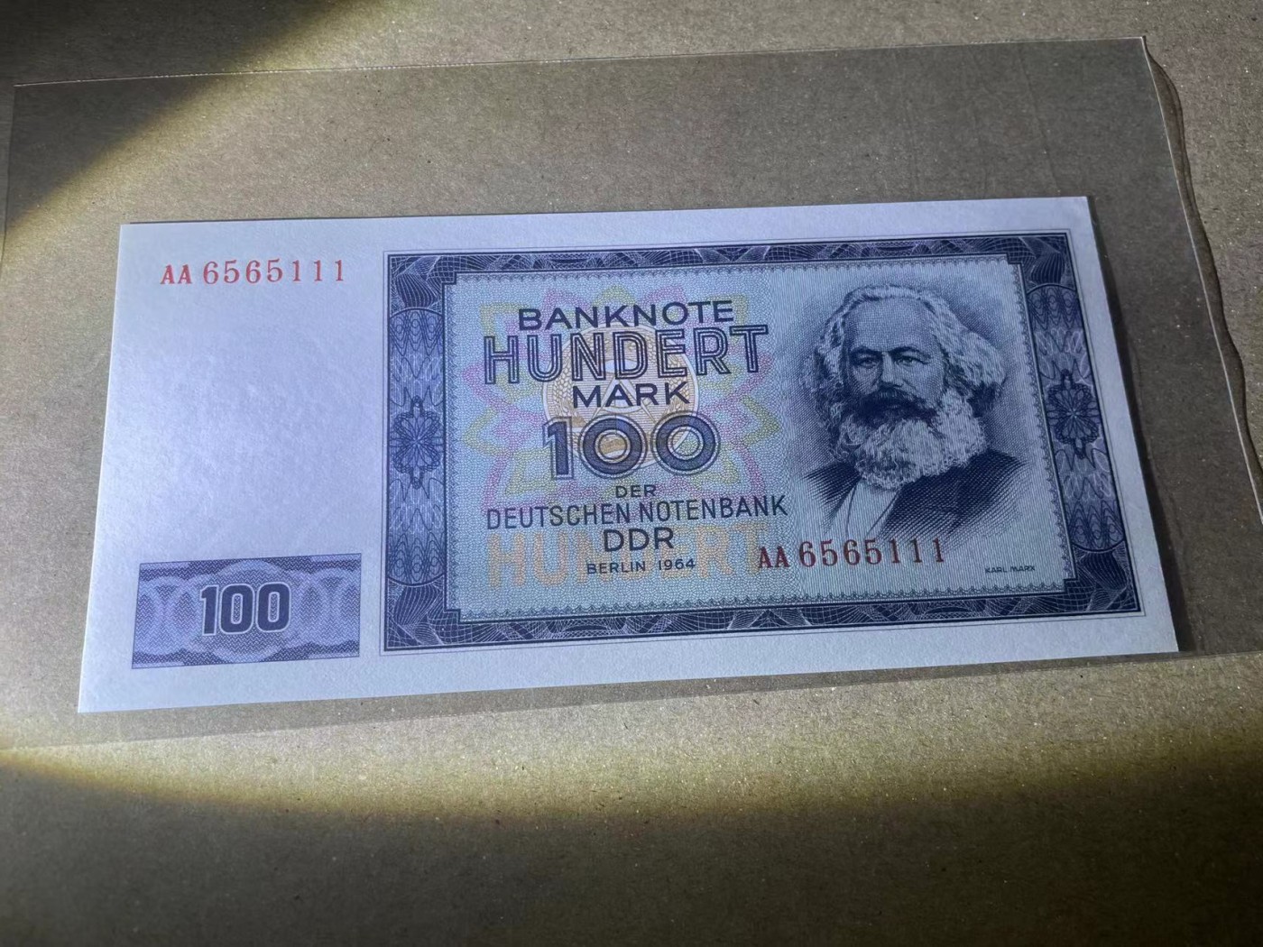 【Blue Auction】✨世界纸币精拍第360期【精】——Irish Free State 【AA冠111豹子号无47】德国 1964年100马克 马克思 全新UNC