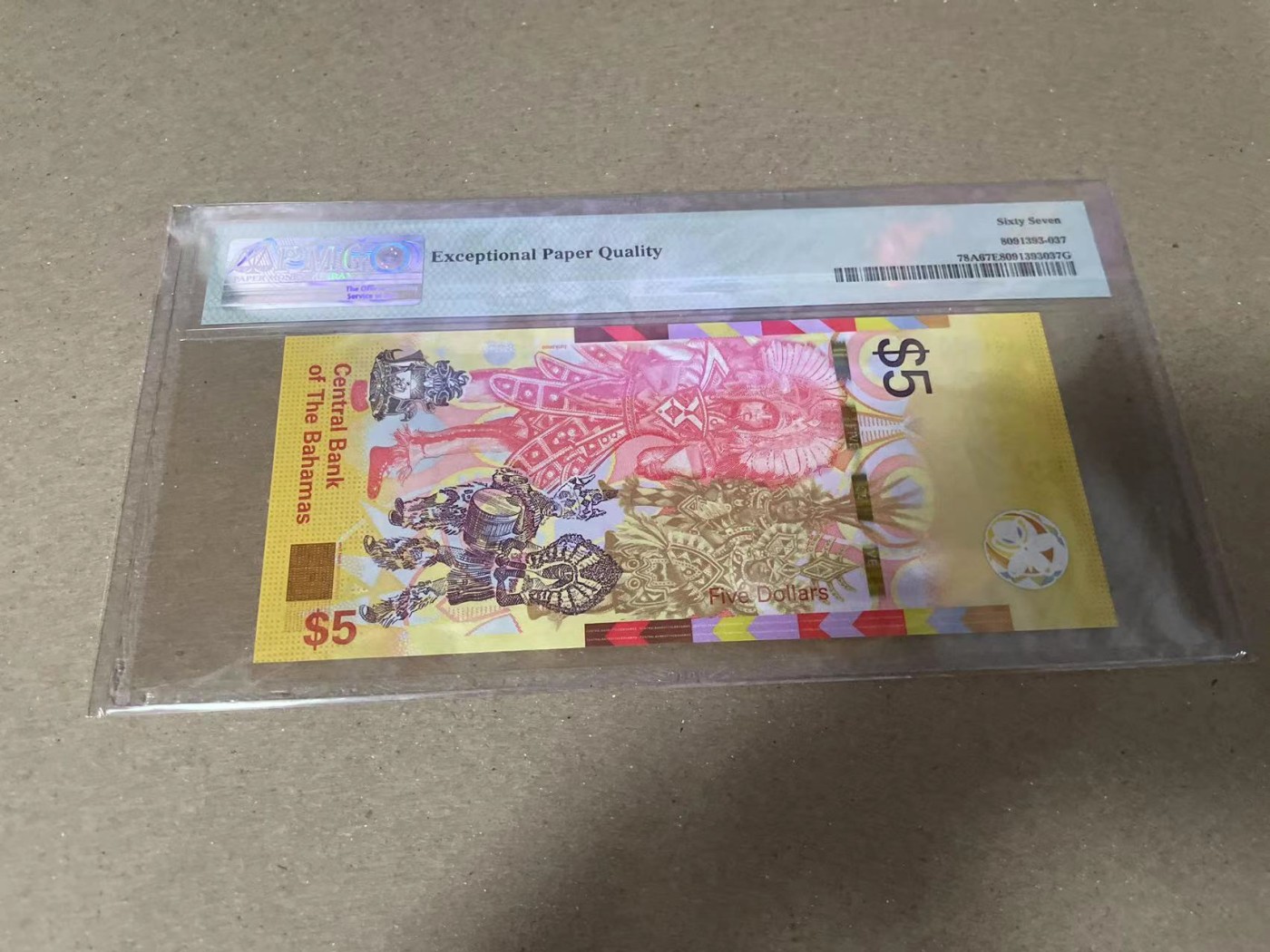 【Blue Auction】✨世界纸币精拍第360期【精】——Irish Free State 巴哈马 2020年5元 PMG67EPQ 