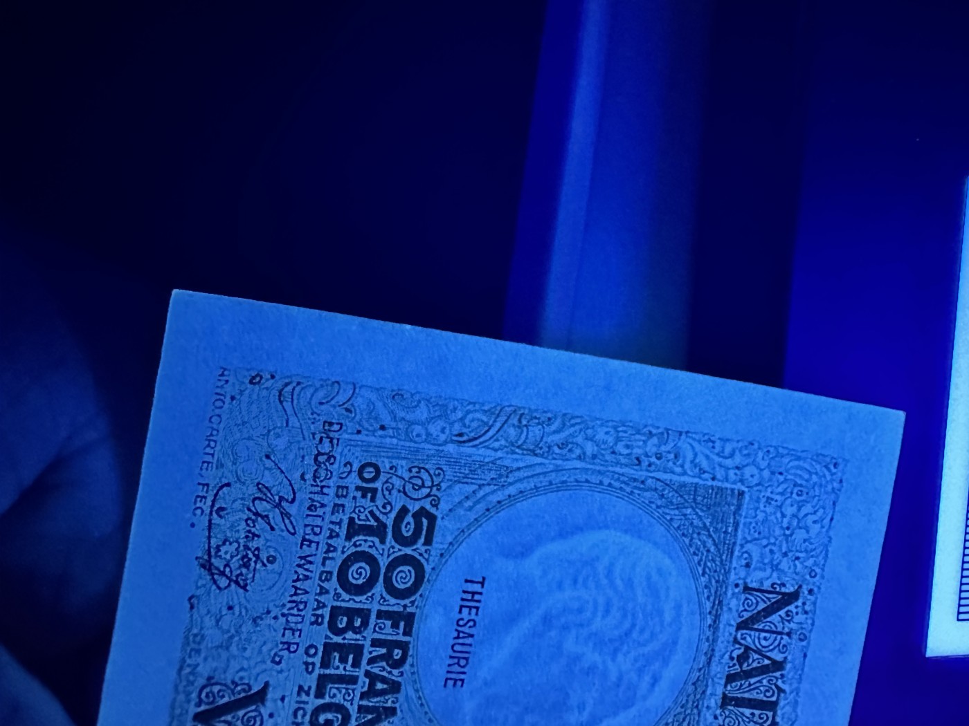 《外钞收藏家》第二百九十二期（连拍第三场） 1944年比利时50法郎 全新 不绝