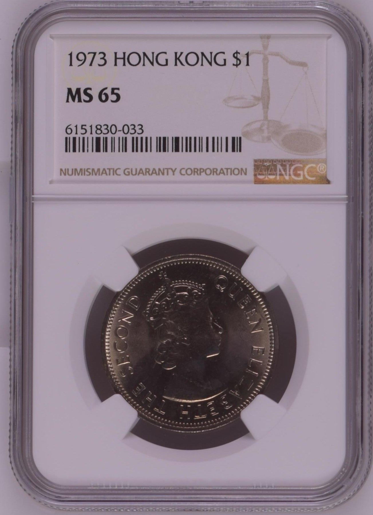 收藏联盟Quantum Auction 第282期拍卖 “多水之乡”-法属圭亚那 香港1973年1大圆 NGC MS65