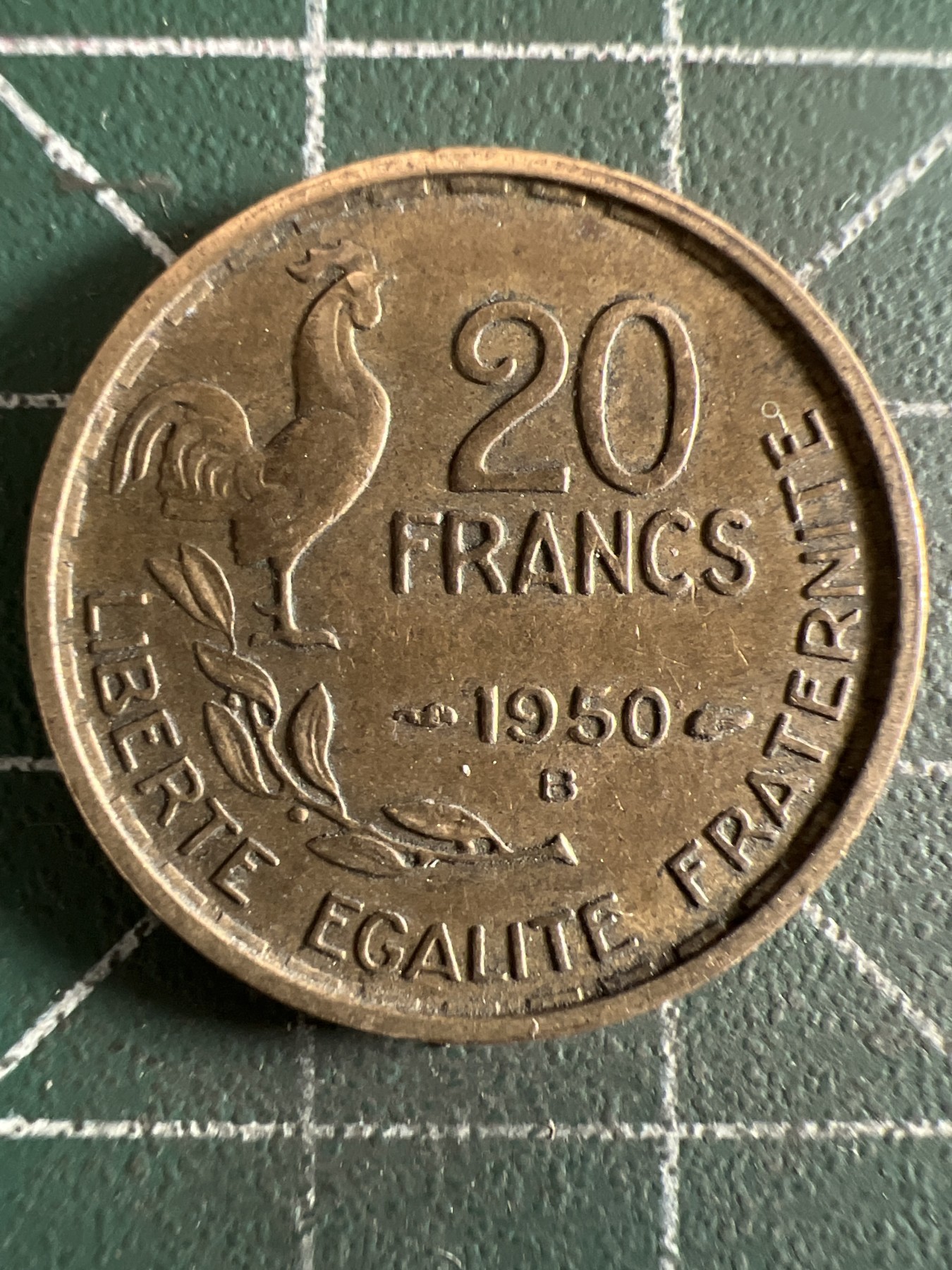 第402期 硬币专场 （无押金，捡漏，全场20包邮，偏远地区除外，接收代拍业务） 法国鸡币20法郎