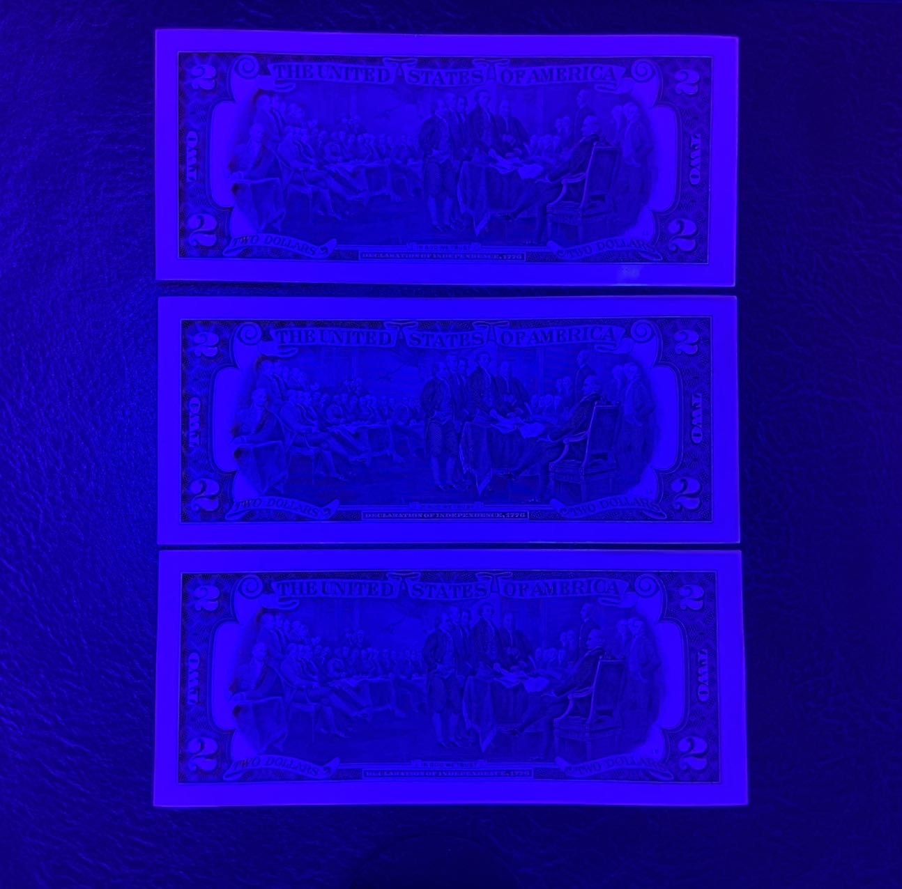 收藏联盟Quantum Auction 第282期拍卖 “多水之乡”-法属圭亚那 美国联邦储备券2009年2元3张 品相UNC 尾号529有瑕疵