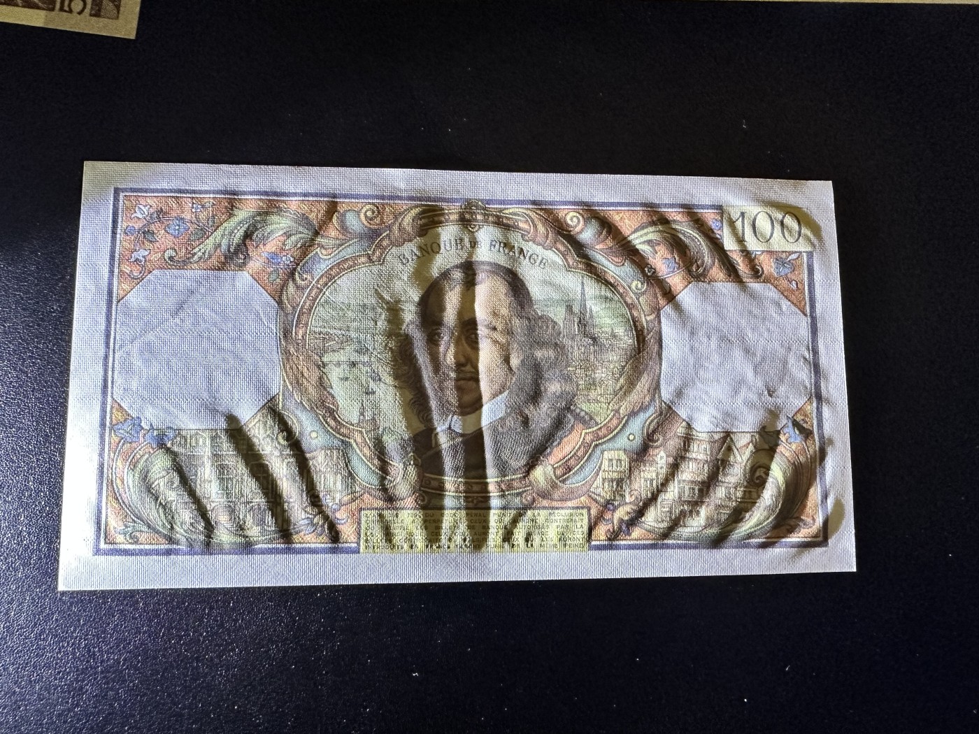 《外钞收藏家》第二百九十二期（连拍第三场） 1978年法国100法郎 全新 无针孔无潮 有一道压痕