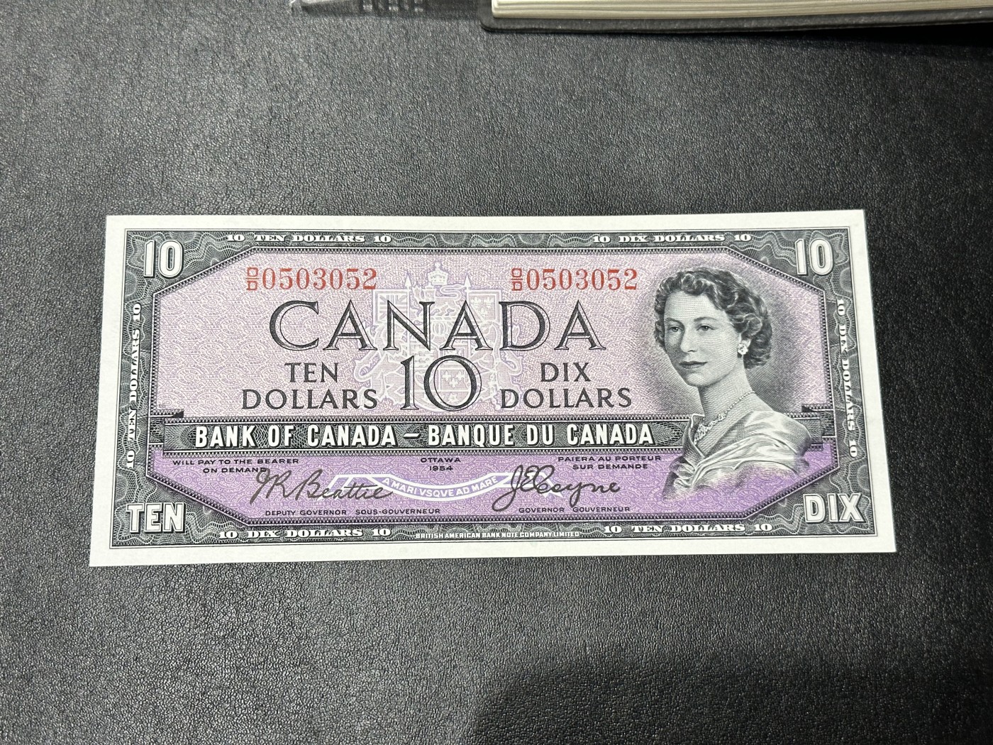 《外钞收藏家》第二百九十二期（连拍第三场） 1954年加拿大10元 全新UNC