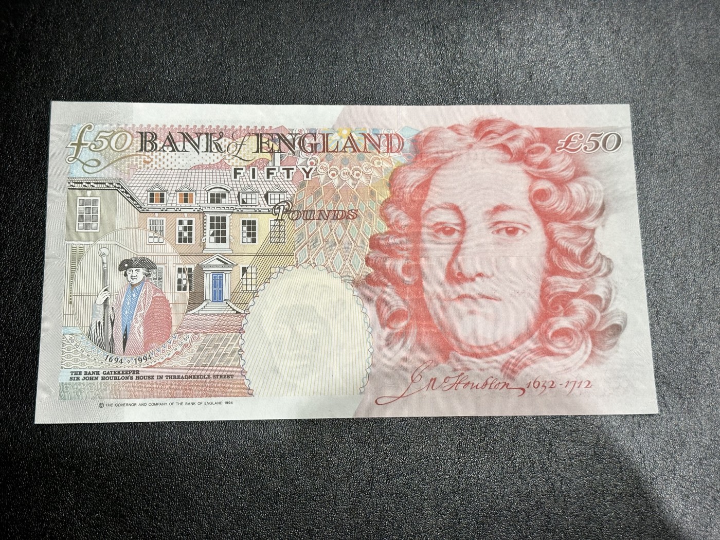 《外钞收藏家》第二百九十二期（连拍第三场） 英国E序列50镑 AU品相 无47