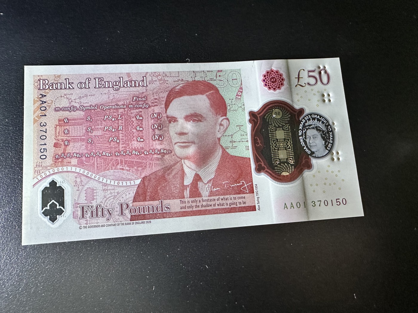 《外钞收藏家》第二百九十二期（连拍第三场） 英国最新版塑料钞50镑 首发冠AA01 全新UNC