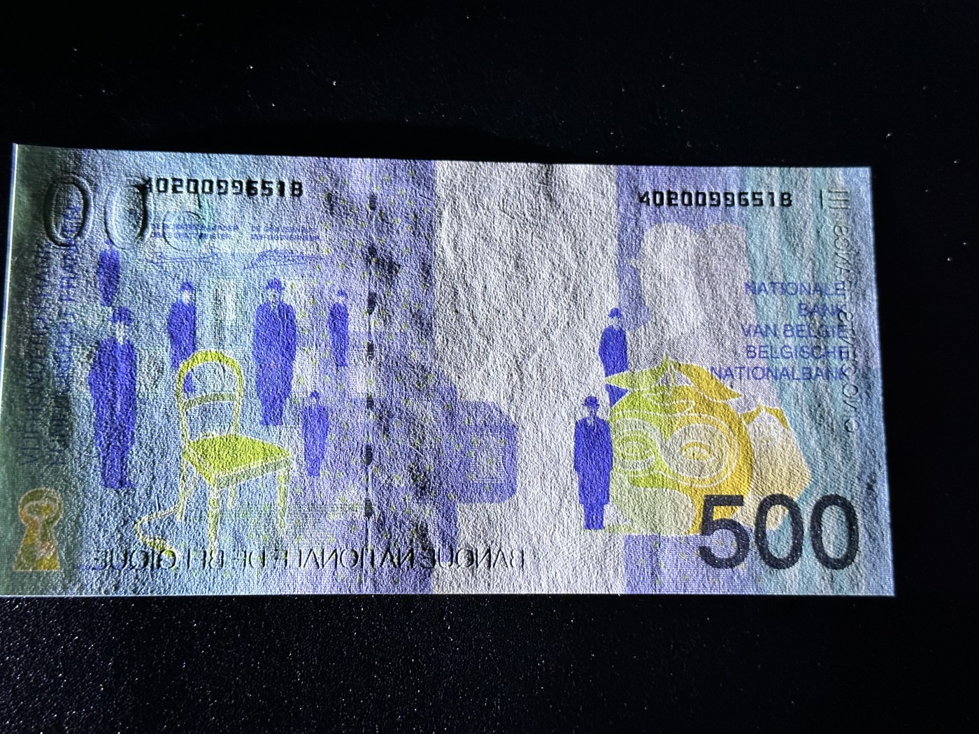 《外钞收藏家》第二百九十一期（荷兰比利时卢森堡欧元专场）（连拍第二场） 比利时500法郎 全新UNC