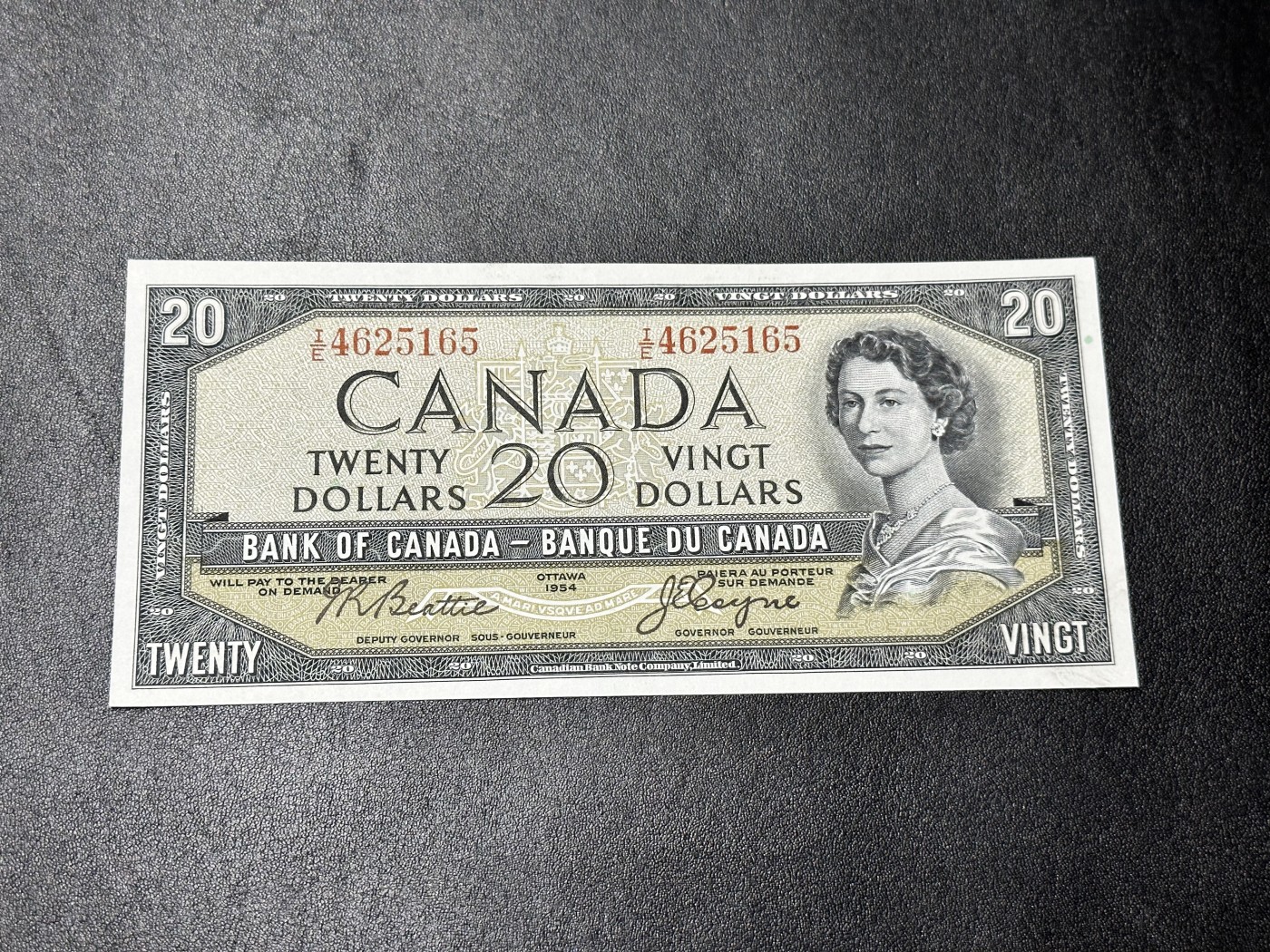 《外钞收藏家》第二百九十二期（连拍第三场） 1954年加拿大20元 全新UNC