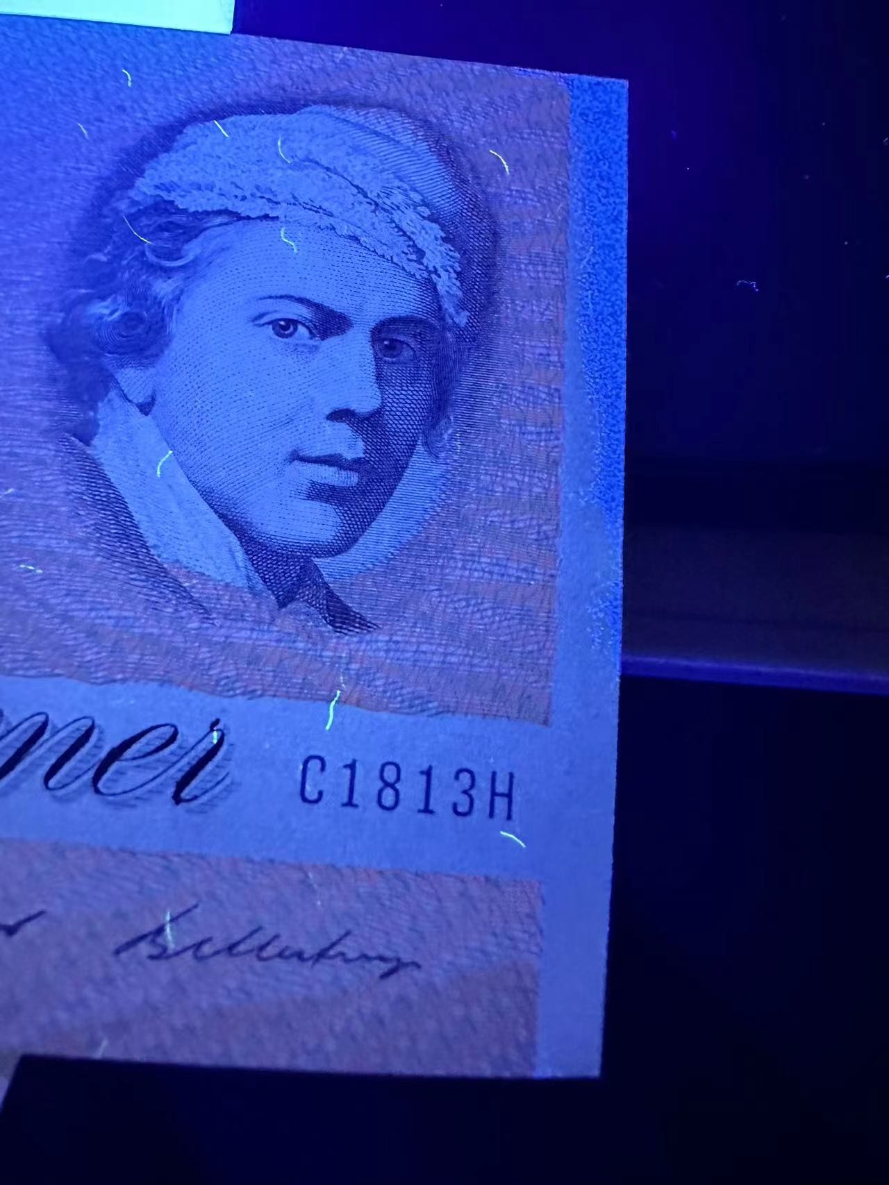 《外钞收藏家》第二百九十二期（连拍第三场） 丹麦动物版100克朗 近全新 边上有荧光反应