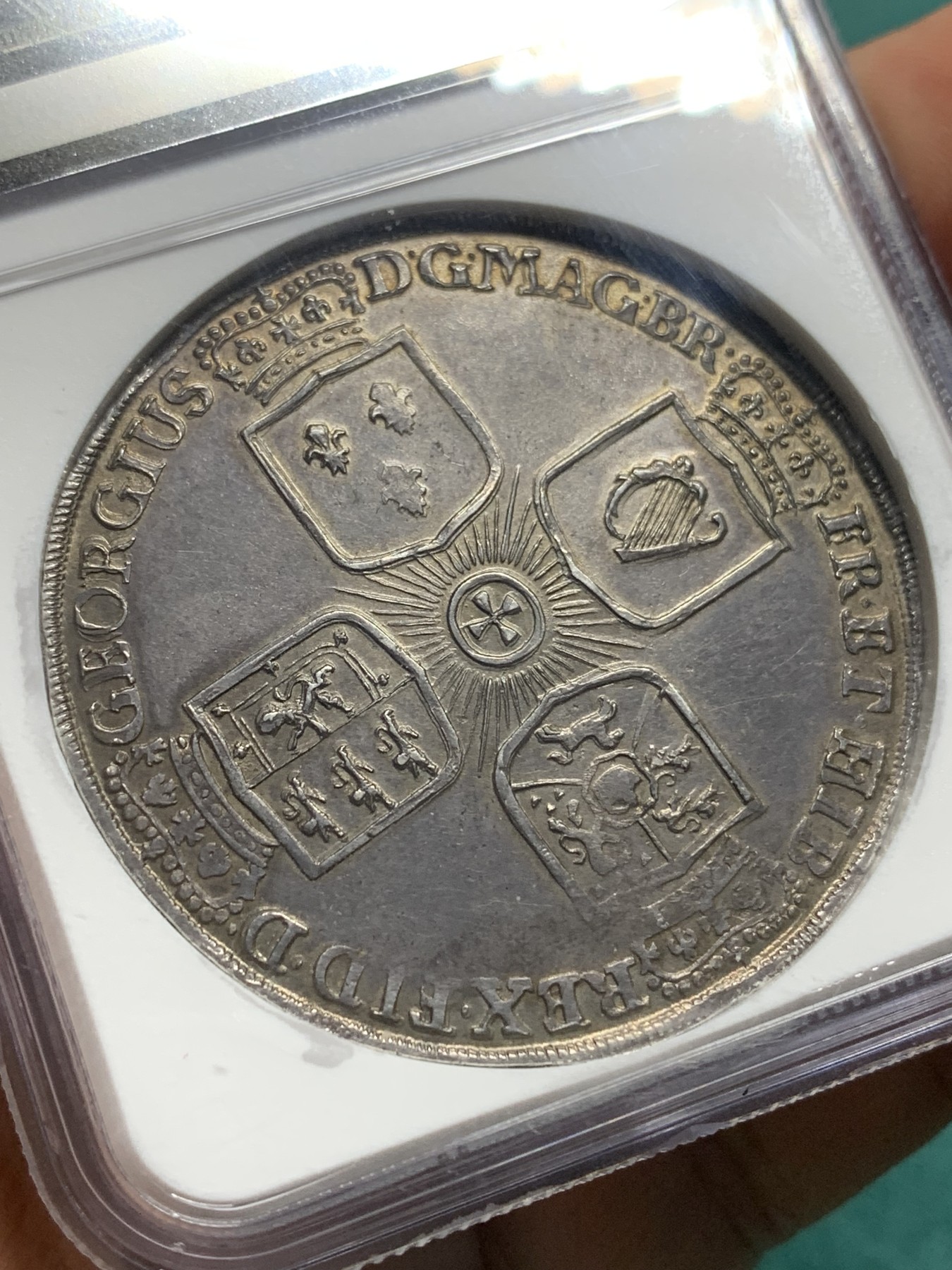 欢迎参加《竞宝斋》为爱冲冲冲 七夕特拍专场 ！第191场 (全场包邮) NGC MS61 德国 1726年 布伦瑞克 野人1泰勒大银币 MS难得状态 打制的特别好