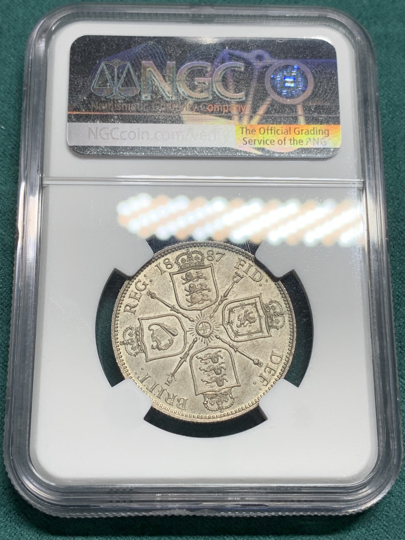 欢迎参加《竞宝斋》为爱冲冲冲 七夕特拍专场 ！第191场 (全场包邮) 7枚一套 NGC MS63-64 英国1887年 维多利亚 高冠版 银币套币 高分连号 一次搞定 比较难得