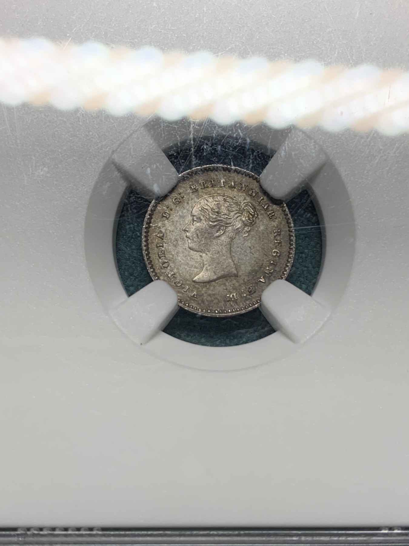 欢迎参加《竞宝斋》为爱冲冲冲 七夕特拍专场 ！第191场 (全场包邮) NGC-MS66 英国 1873年 1/2/3/4便士 青年维多利亚 濯足银币 原味包浆 其中2/3便士冠军分 1/4便士亚军分 难得的高分自藏品
